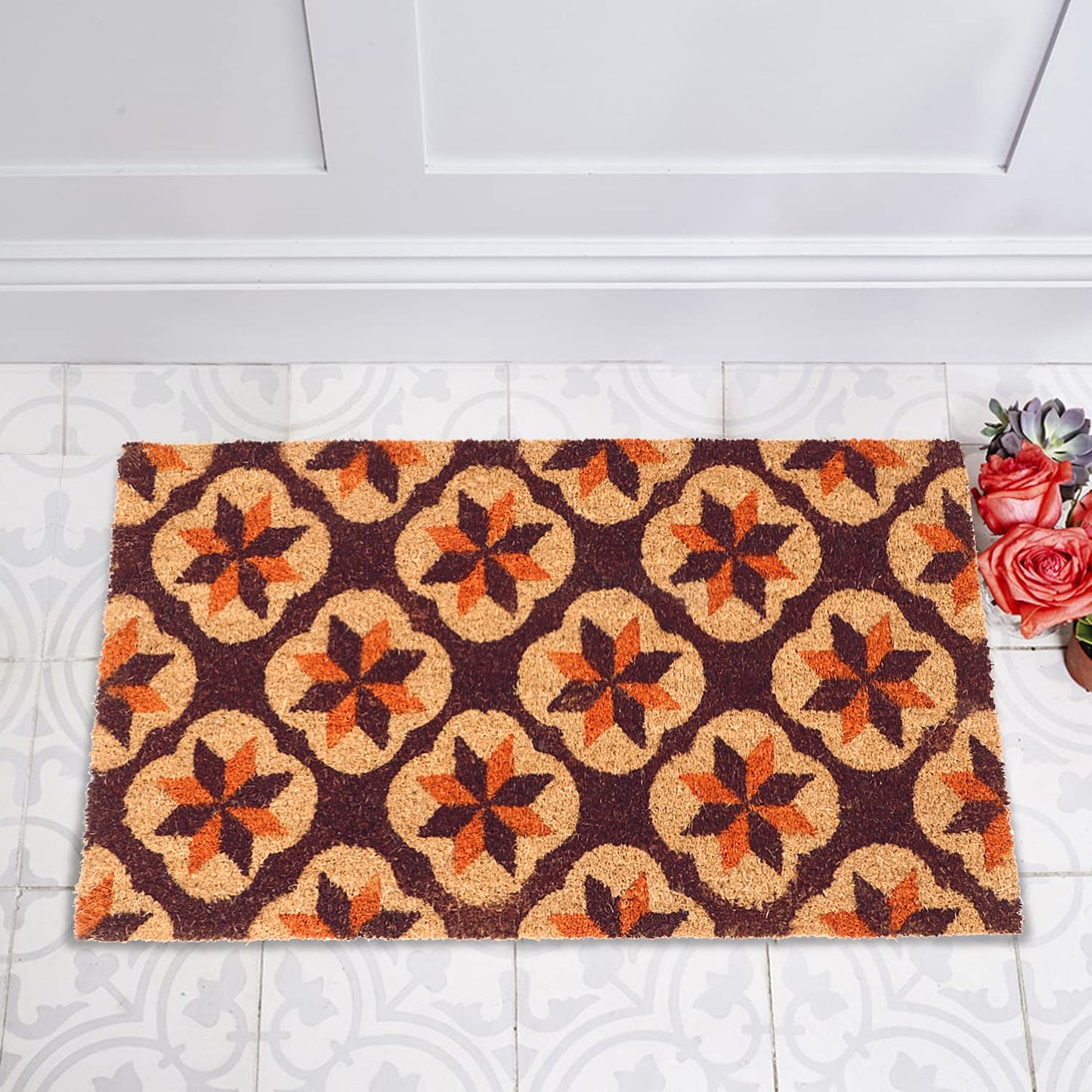 Coir Entrance Door Mat with Anti-Slip PVC Backing