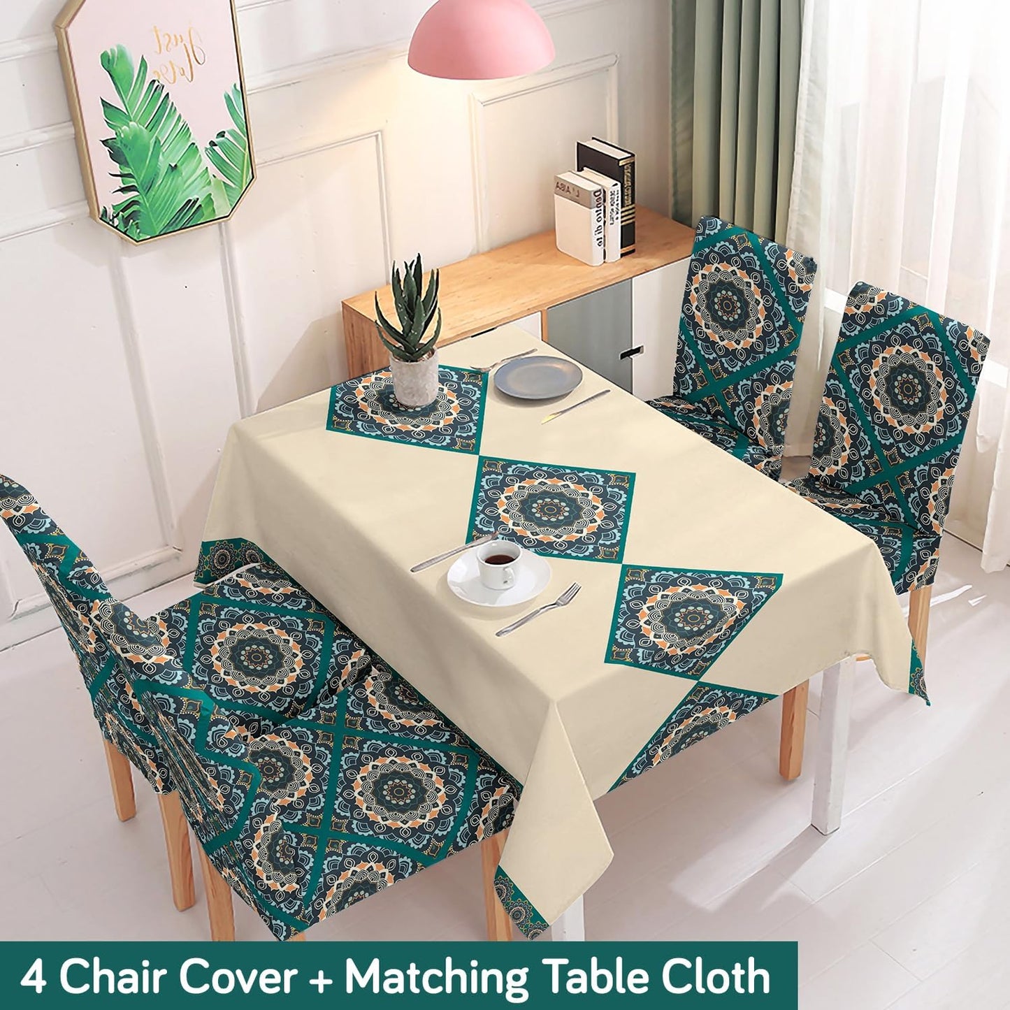 Buff Brown Dining Set Cover | 4/6 Seater