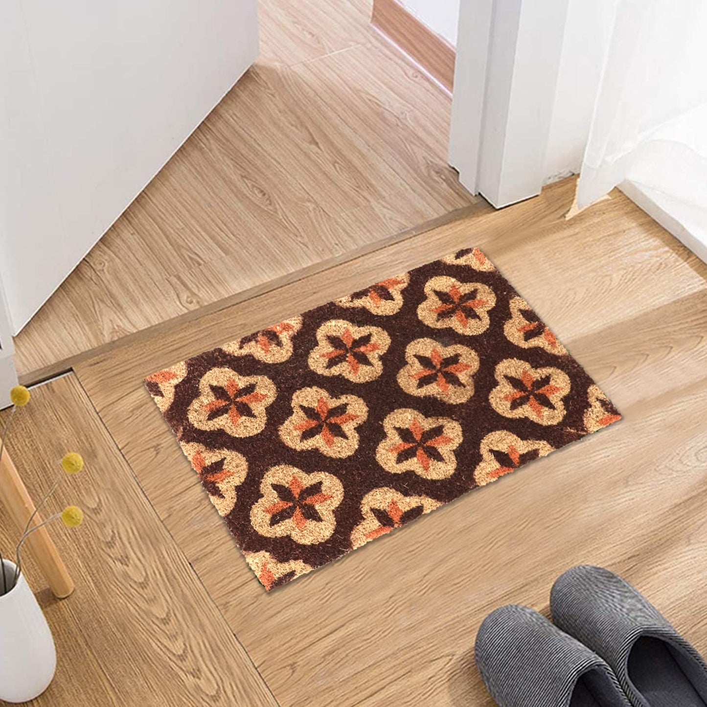 Coir Entrance Door Mat with Anti-Slip PVC Backing