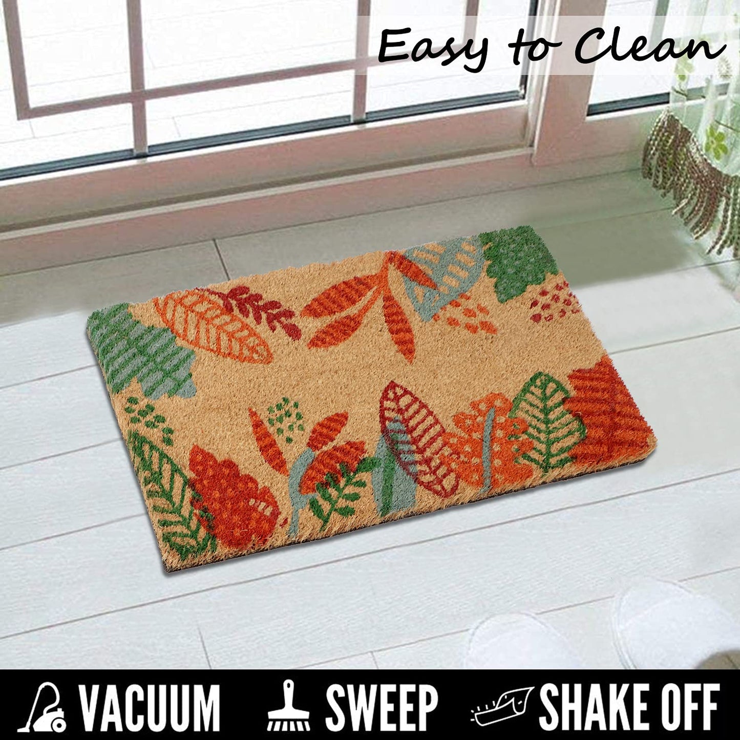 Coir Entrance Door Mat with Anti-Slip PVC Backing