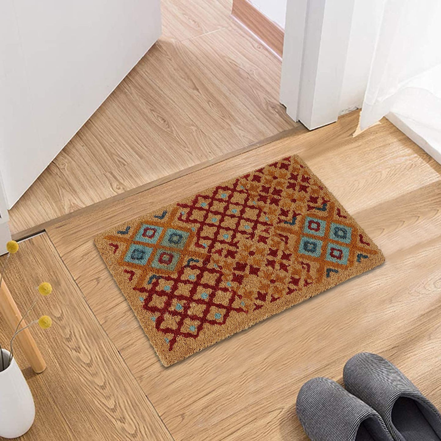 Coir Entrance Door Mat with Anti-Slip PVC Backing