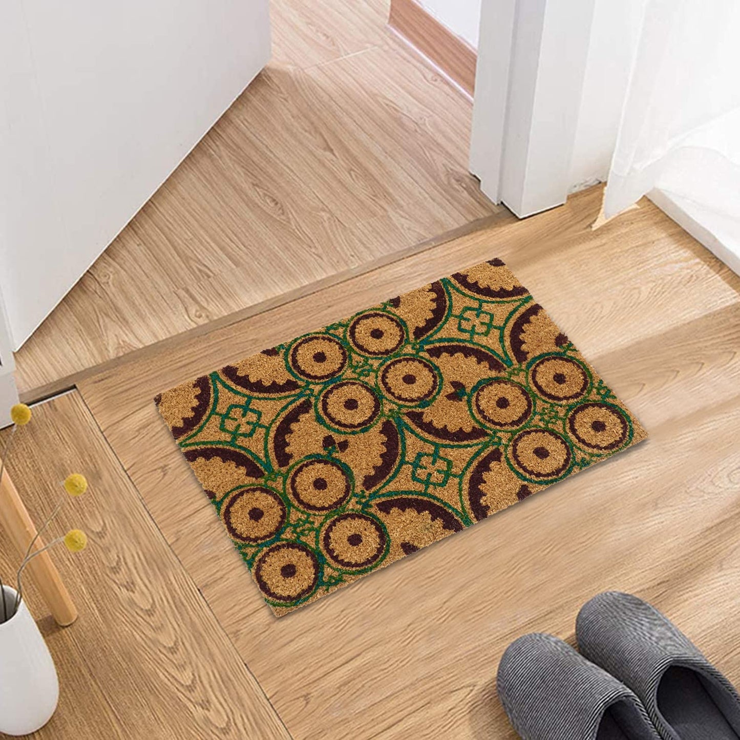 Coir Entrance Door Mat with Anti-Slip PVC Backing