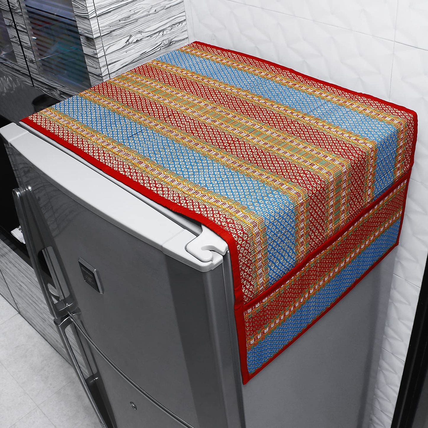 Buy Red Colour Fridge Top Cover online at HOKIPO