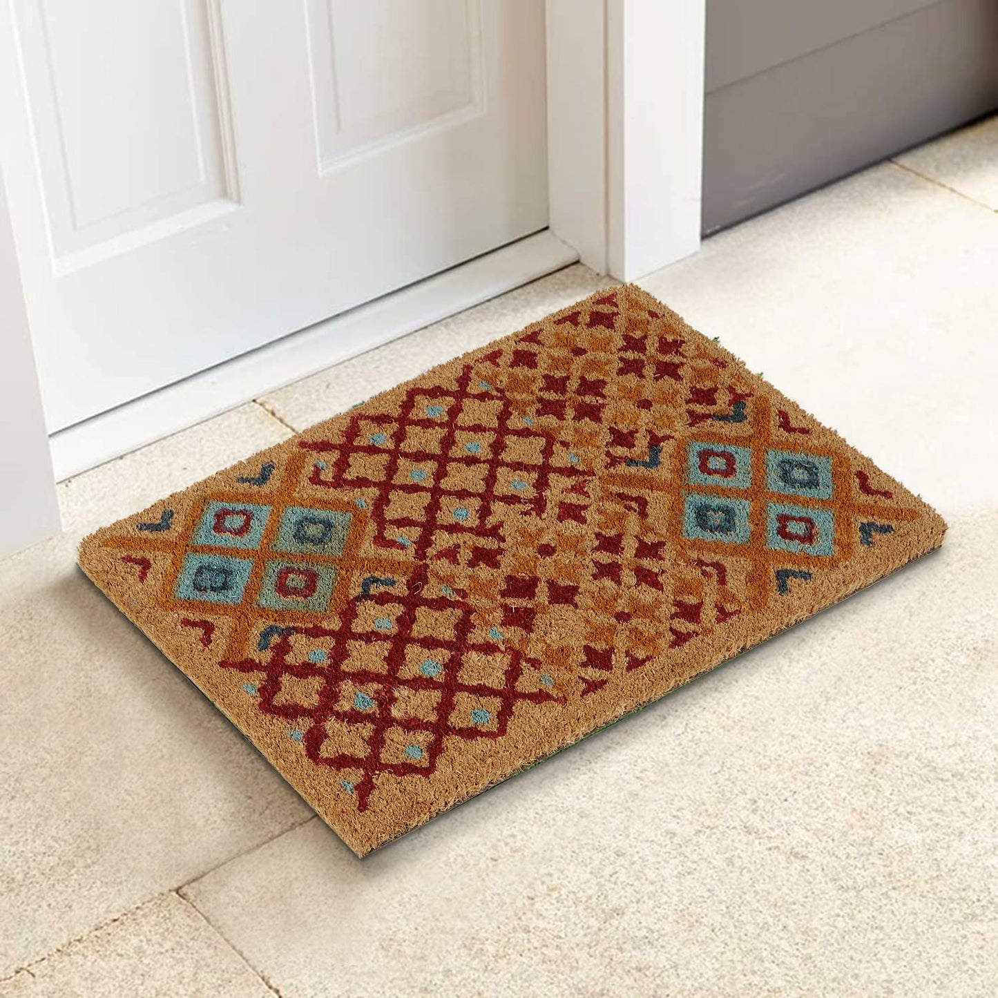 Coir Entrance Door Mat with Anti-Slip PVC Backing