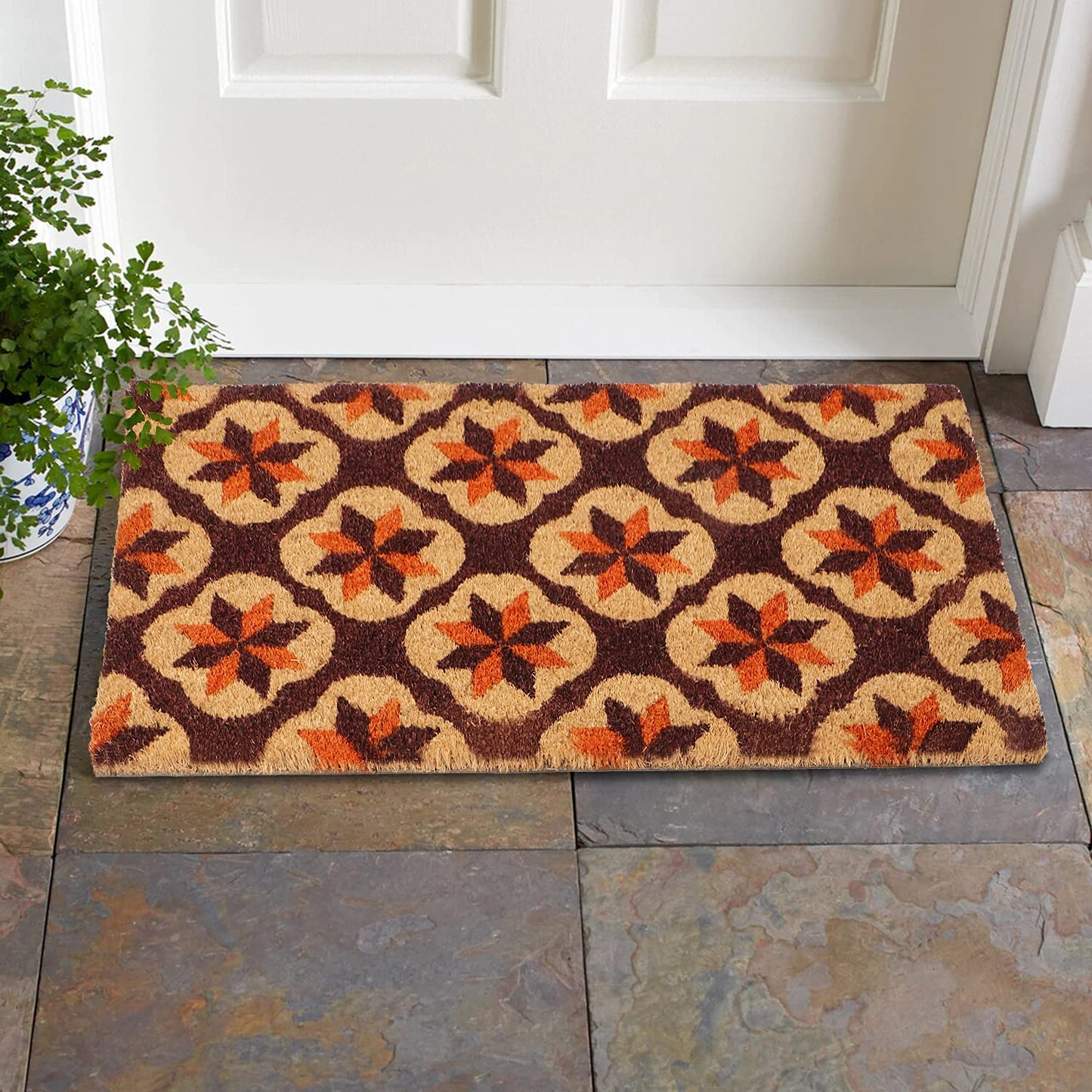 Coir Entrance Door Mat with Anti-Slip PVC Backing