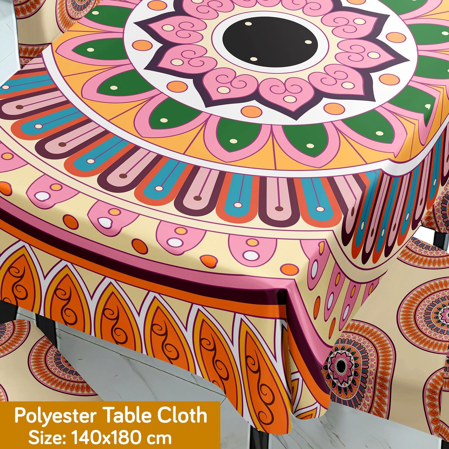 Multicolor Printed Dining Set Cover | 4/6 Seater
