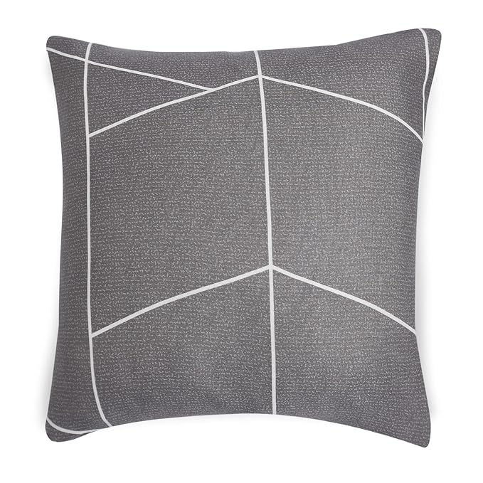 Elastic Stretchable Printed Sofa Cover and Cushion Cover, Ash Grey Abstract