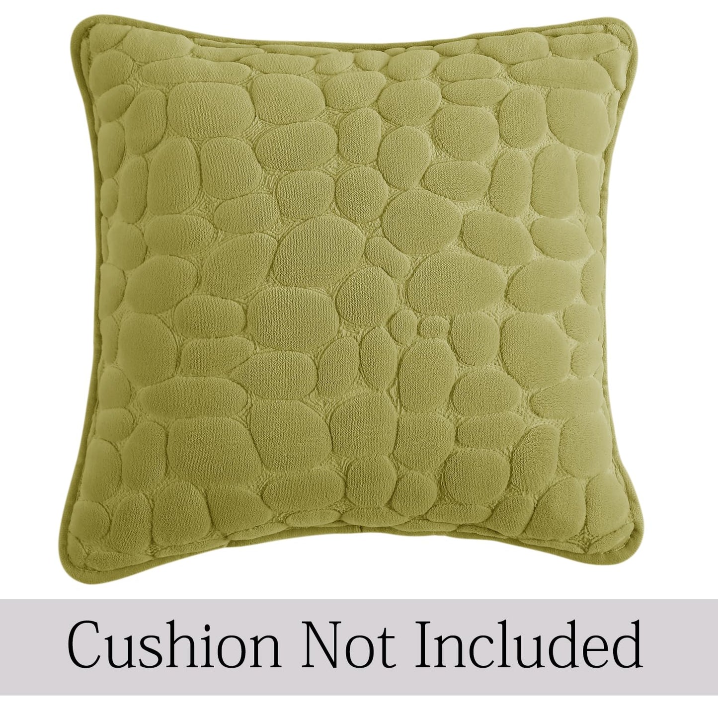 Buy Pristine Green Colour Premium Zippered Pebble Texture Milk Velvet Cushion Covers | Square Pillows