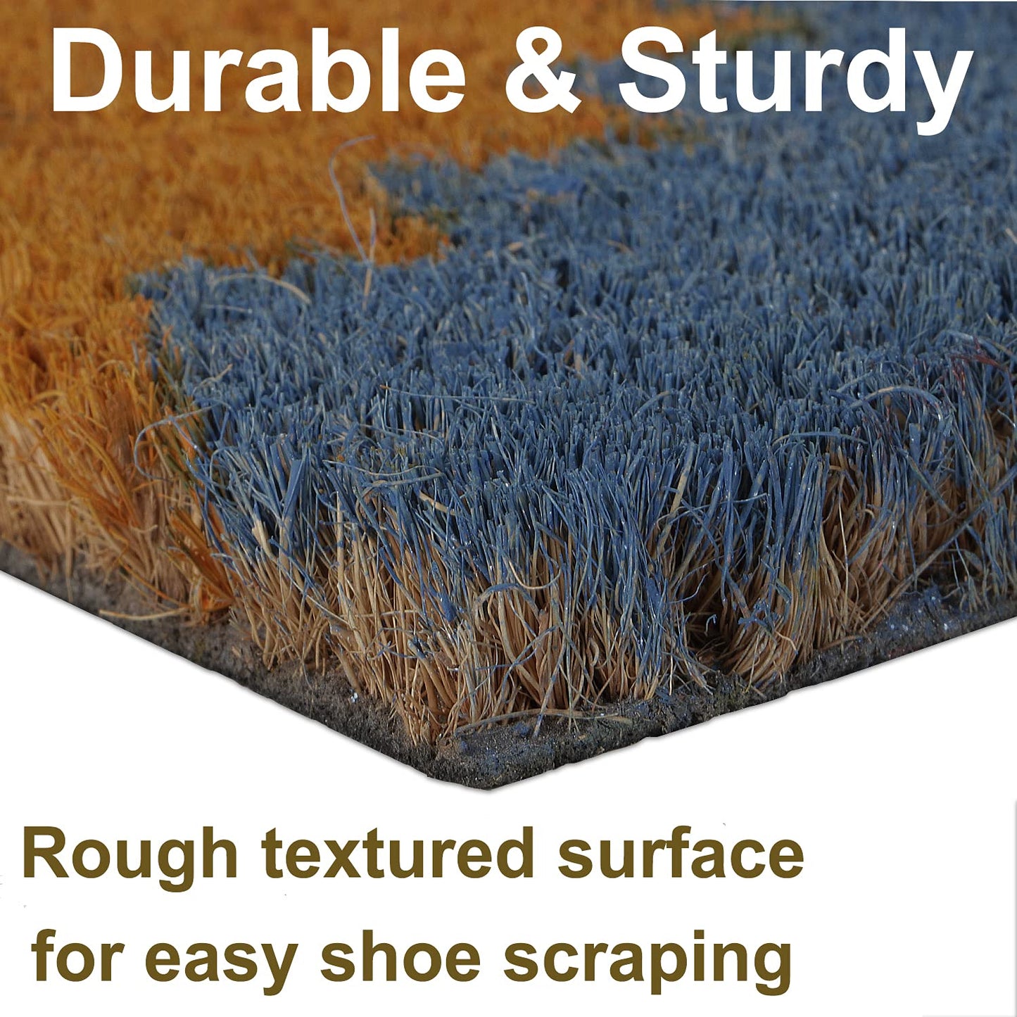 Coir Entrance Door Mat with Anti-Slip PVC Backing