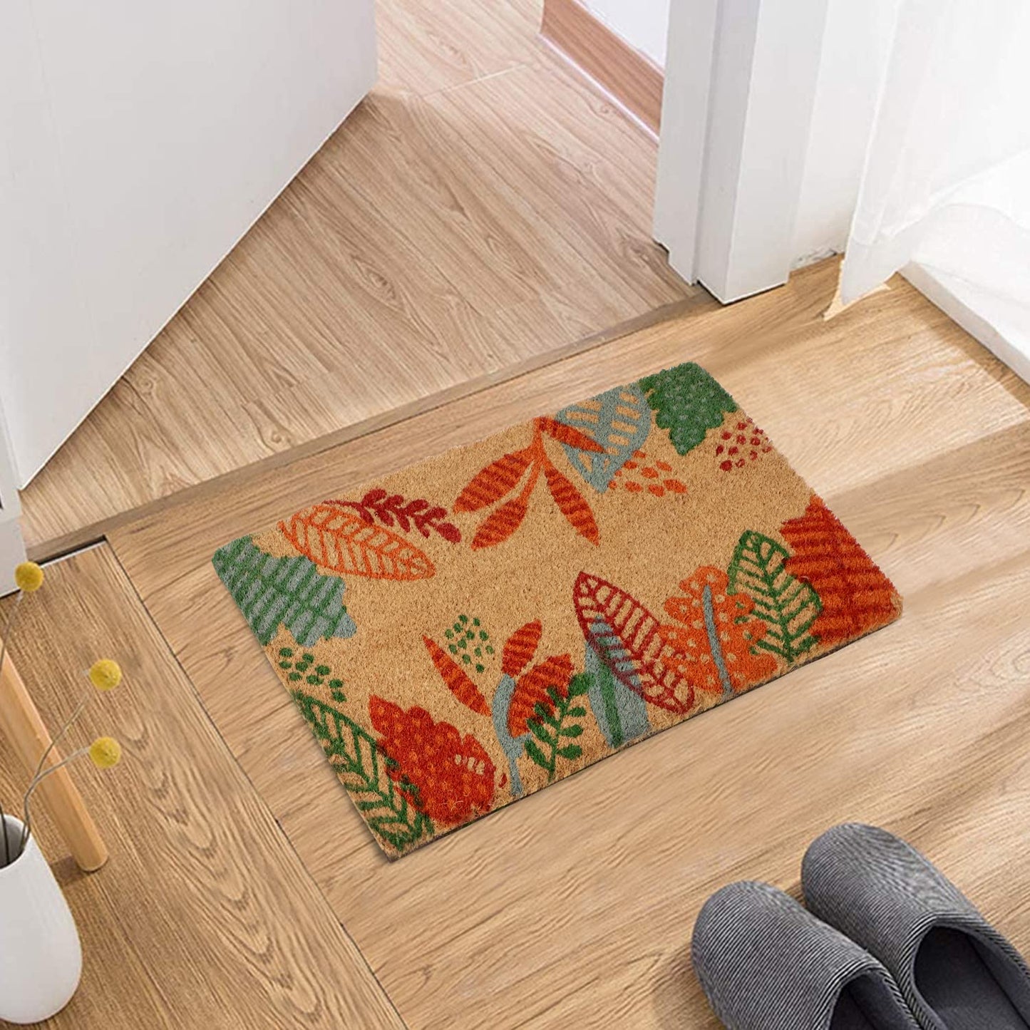 Coir Entrance Door Mat with Anti-Slip PVC Backing