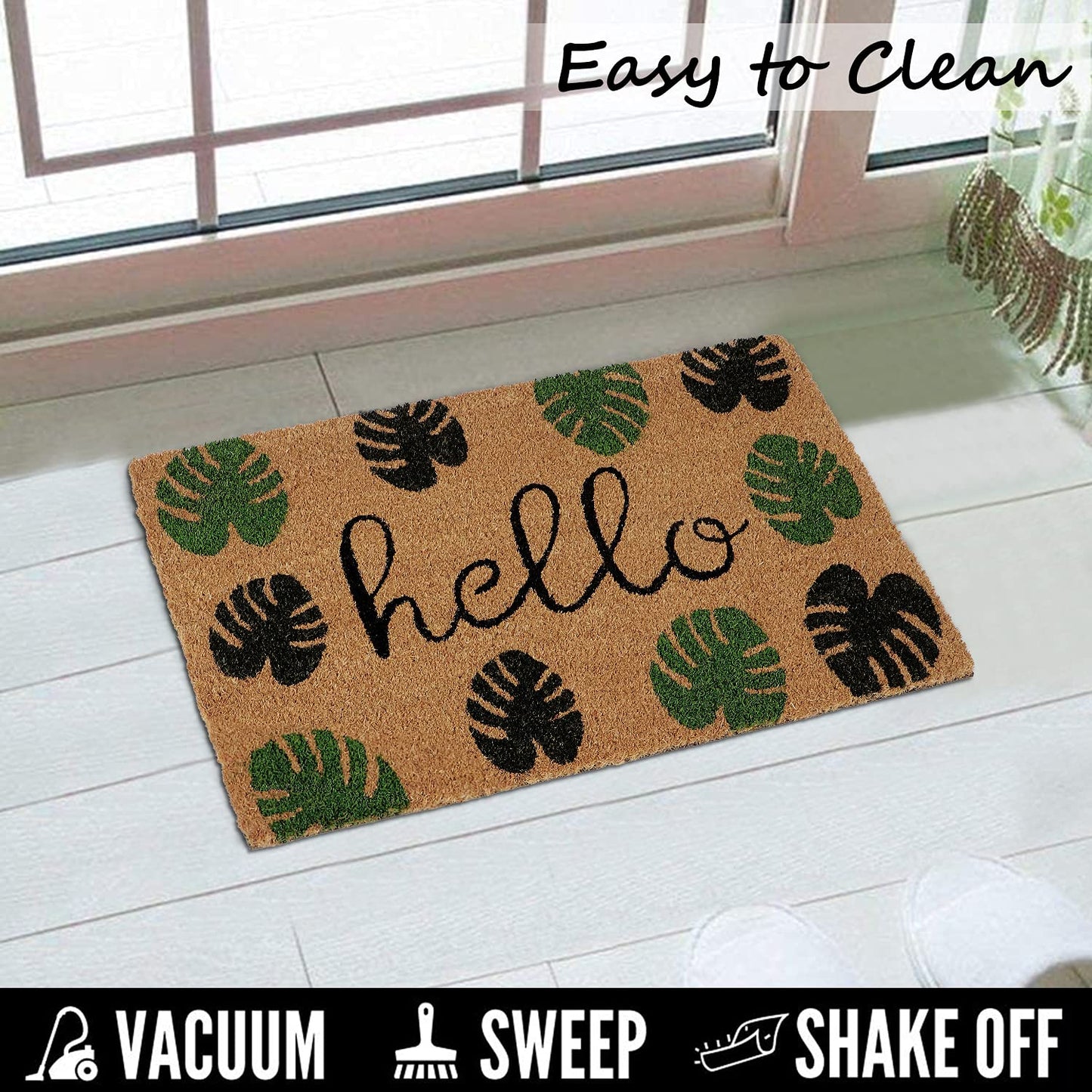 Coir Entrance Door Mat with Anti-Slip PVC Backing