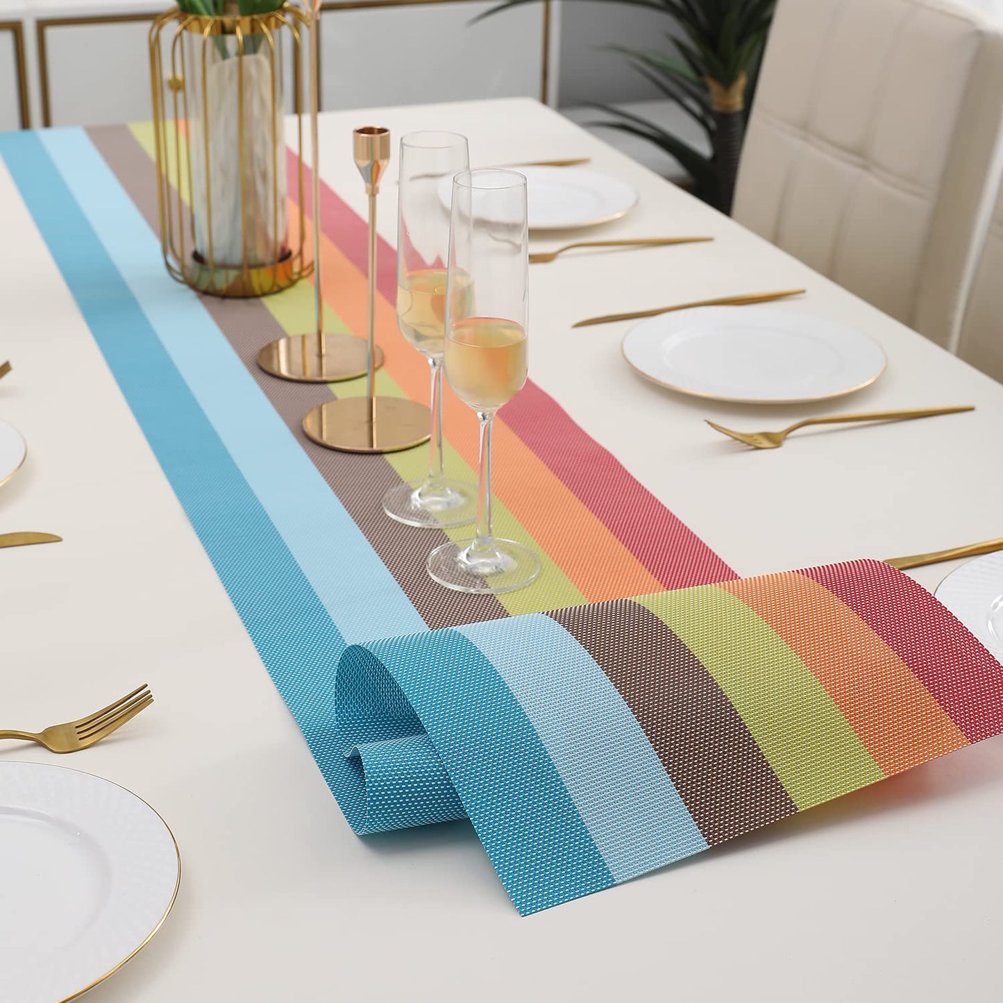 PVC Table Runner for Dinner and Coffee Table, Multicolour