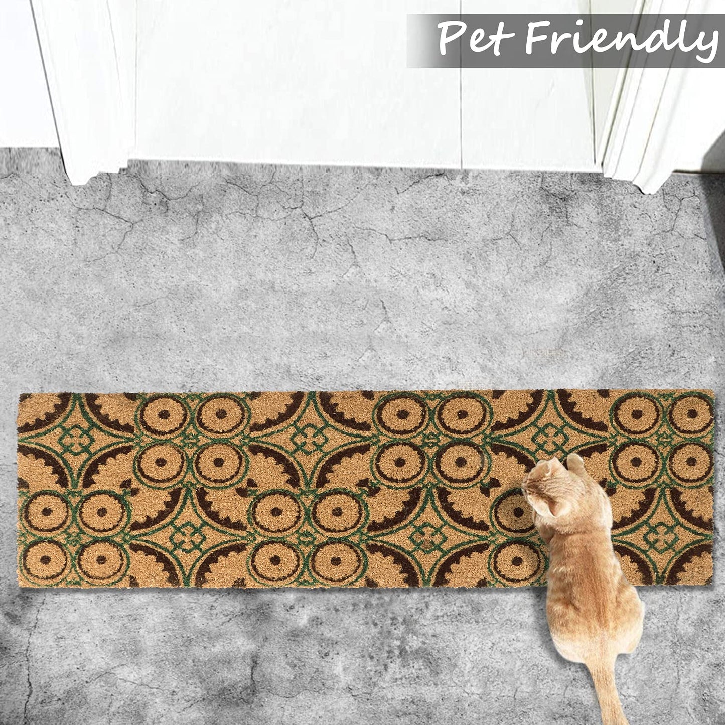 Coir Entrance Door Mat with Anti-Slip PVC Backing
