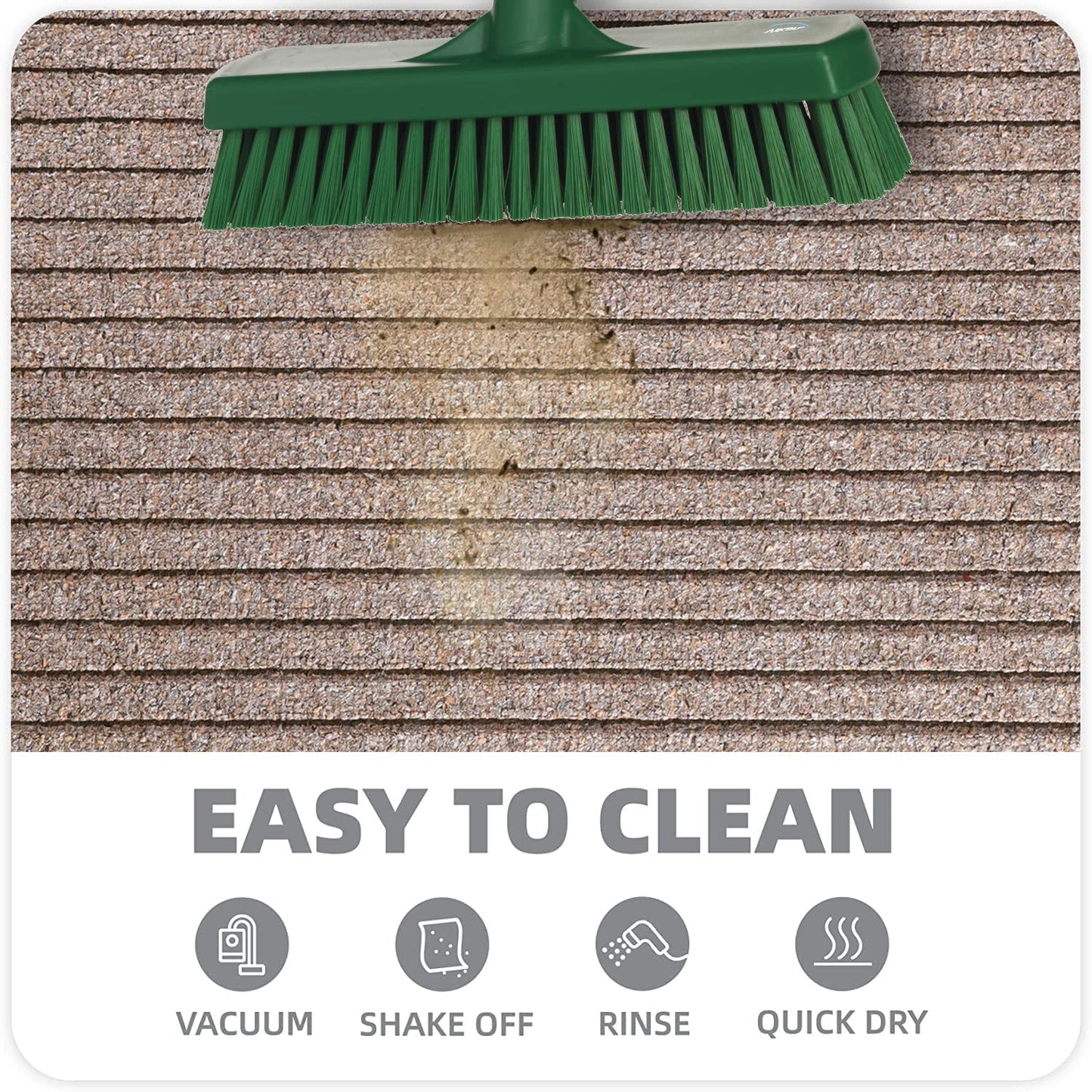 All Purpose Doormat with Rubber Backing, Thick mat for Outdoor and Indoor use, Brown