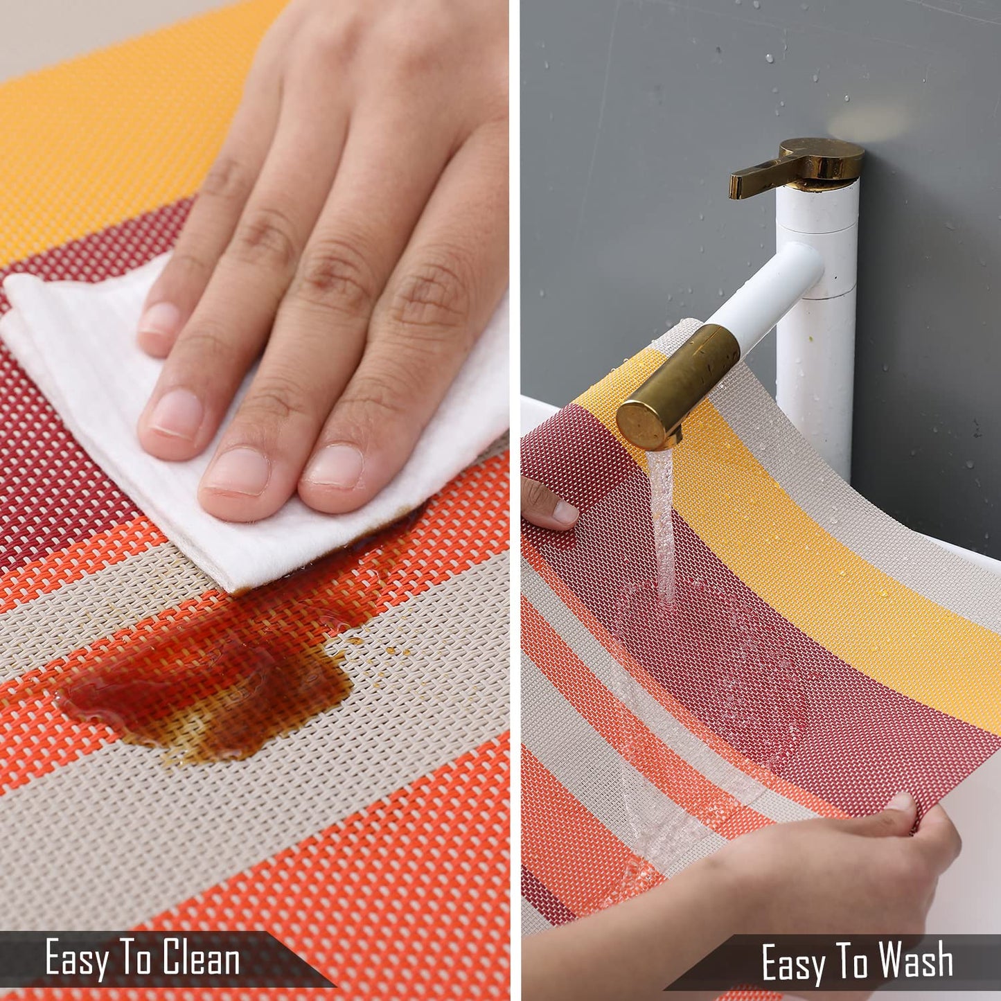 PVC Dining Table Mats, Multicolour