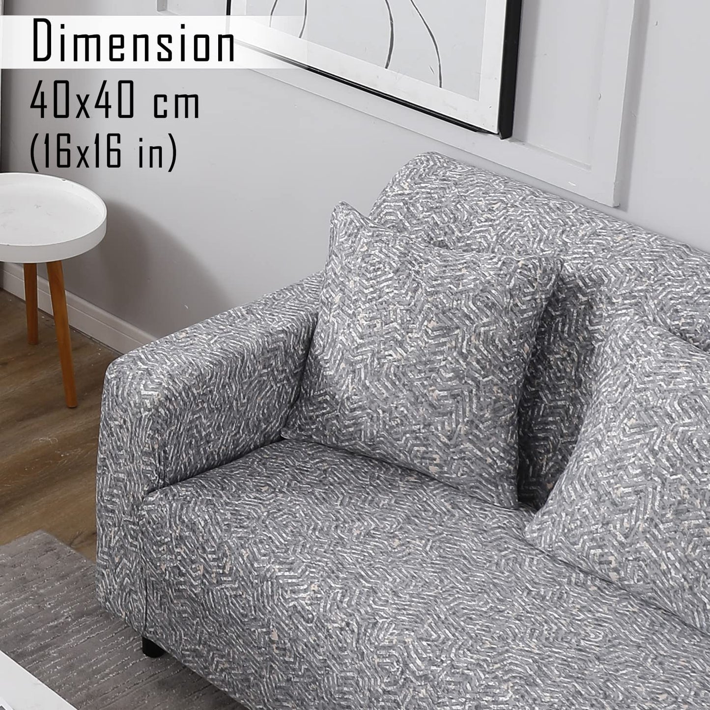 Grey Trees Printed zippered sofa cushion covers set of 2