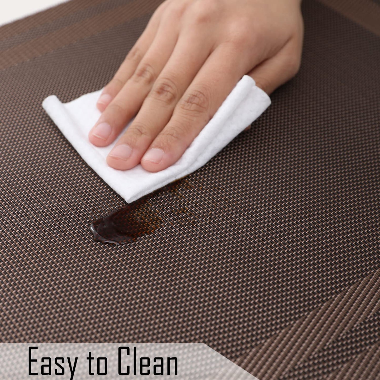 PVC Dining Table Mats, Copper Brown
