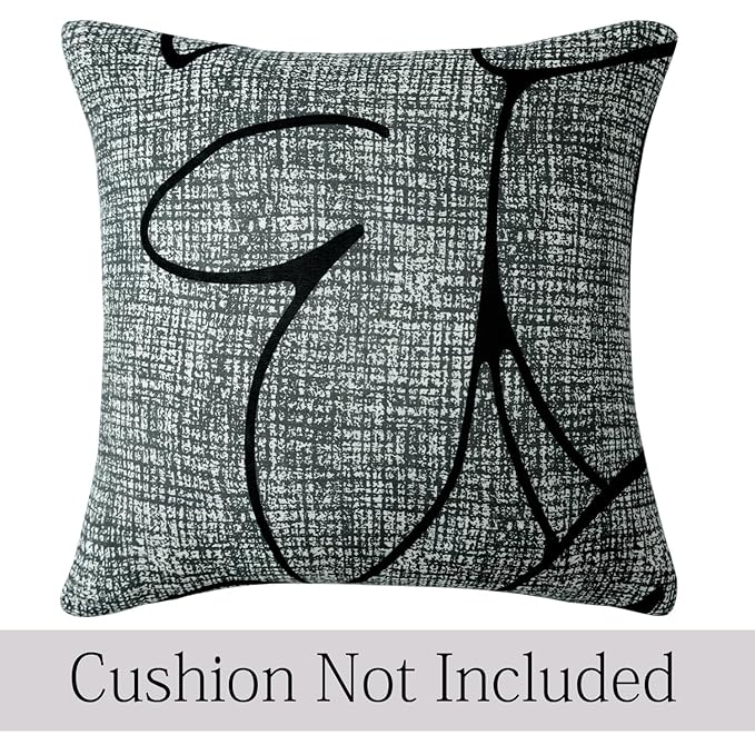 Waterproof & Quick-Dry Quilted Sofa Cover with Pockets on Armrest, Intense Grey Abstract Floral