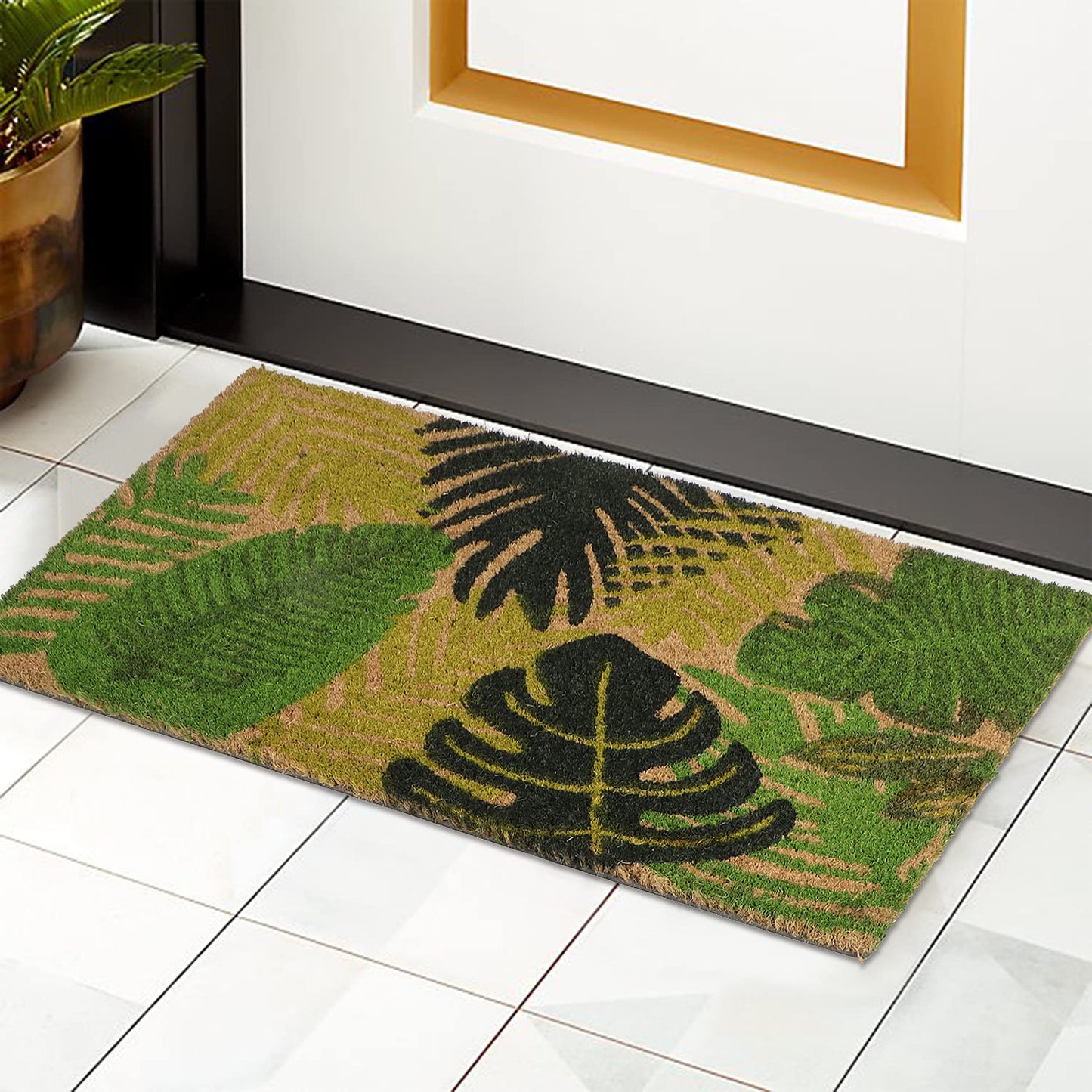 Coir Entrance Door Mat with Anti-Slip PVC Backing