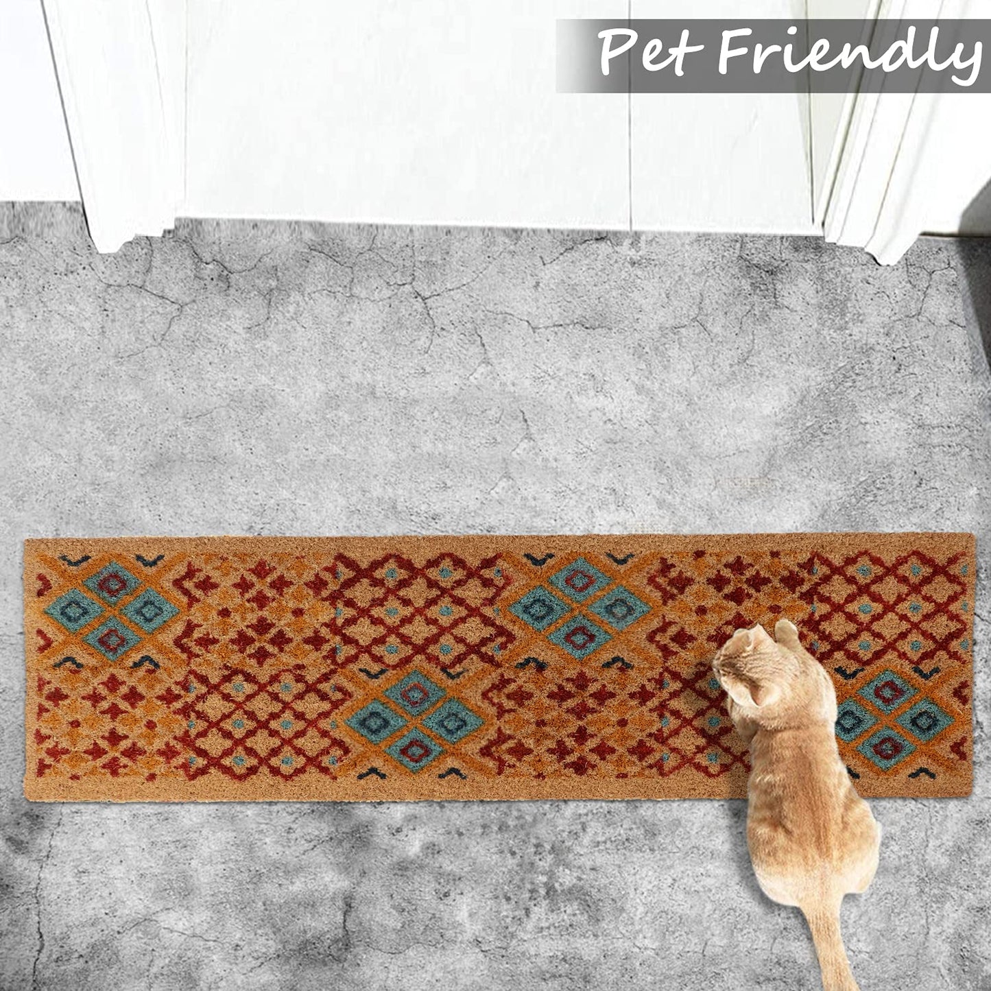 Coir Entrance Door Mat with Anti-Slip PVC Backing