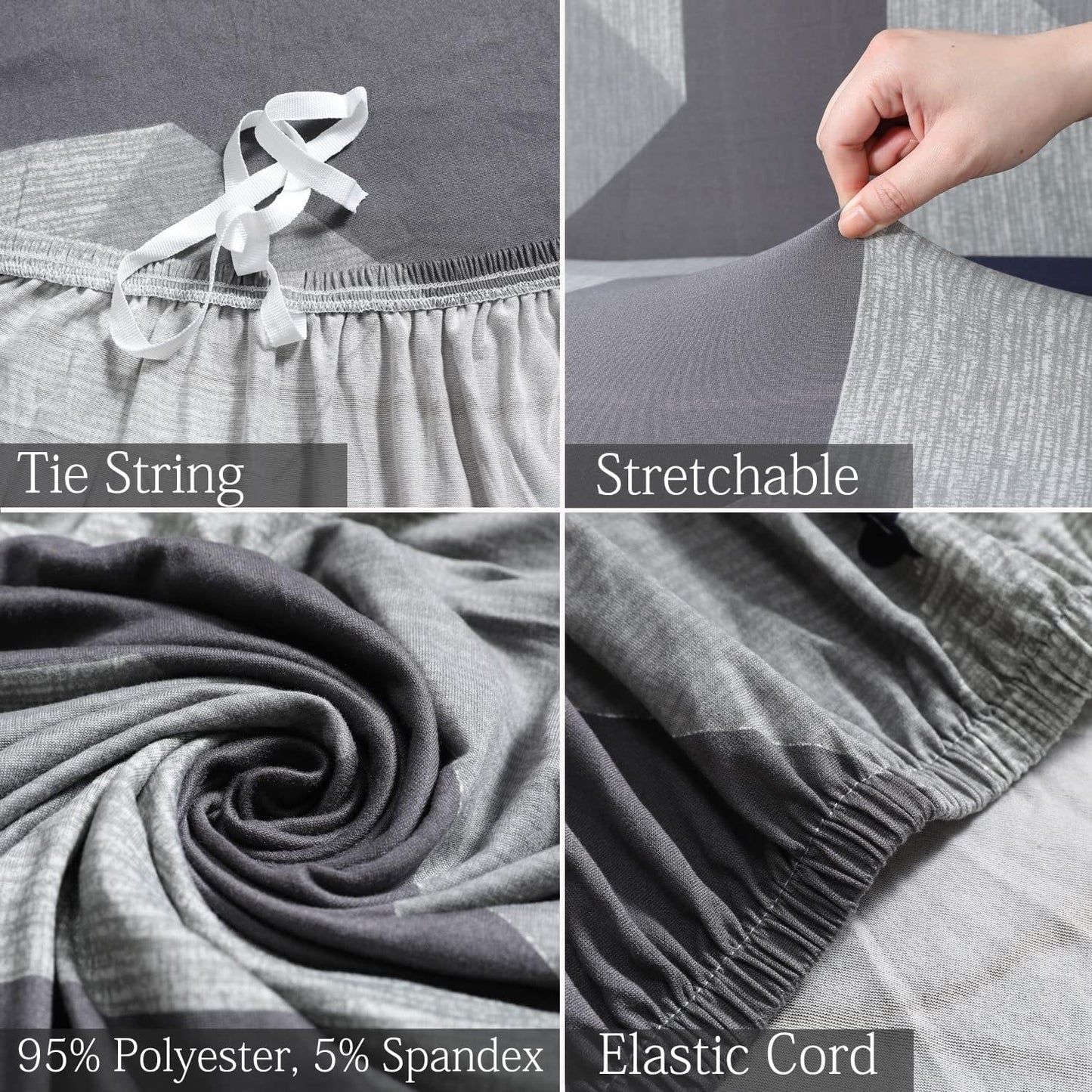 All Seater polyester stretchable sofa cover set