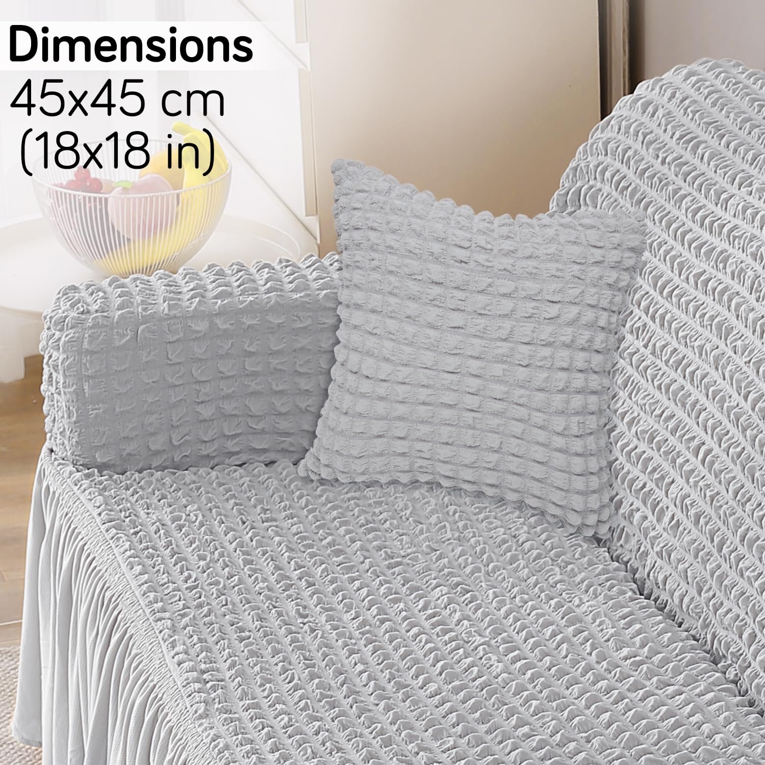 Ash Grey Colour Cute Festive Zippered Square Sofa Cushion Covers Online
