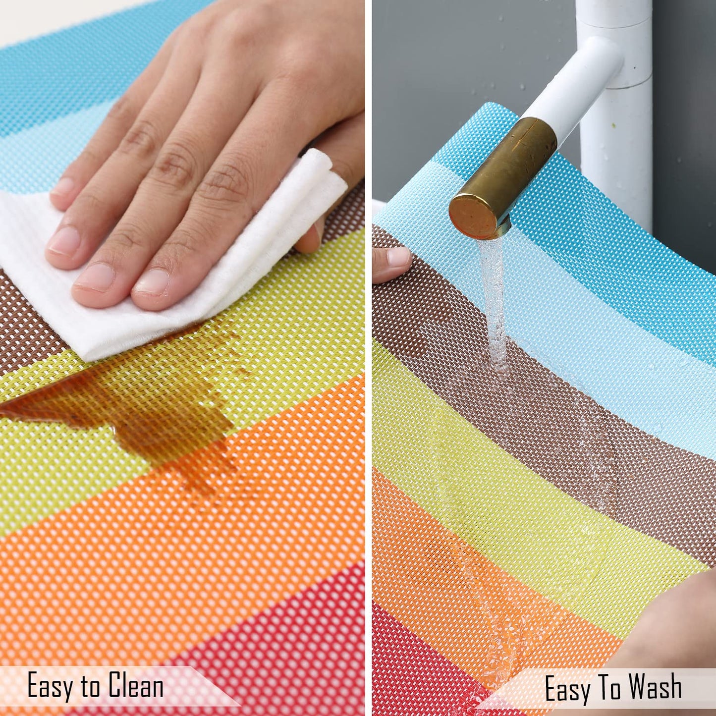 PVC Dining Table Mats, Multicolour