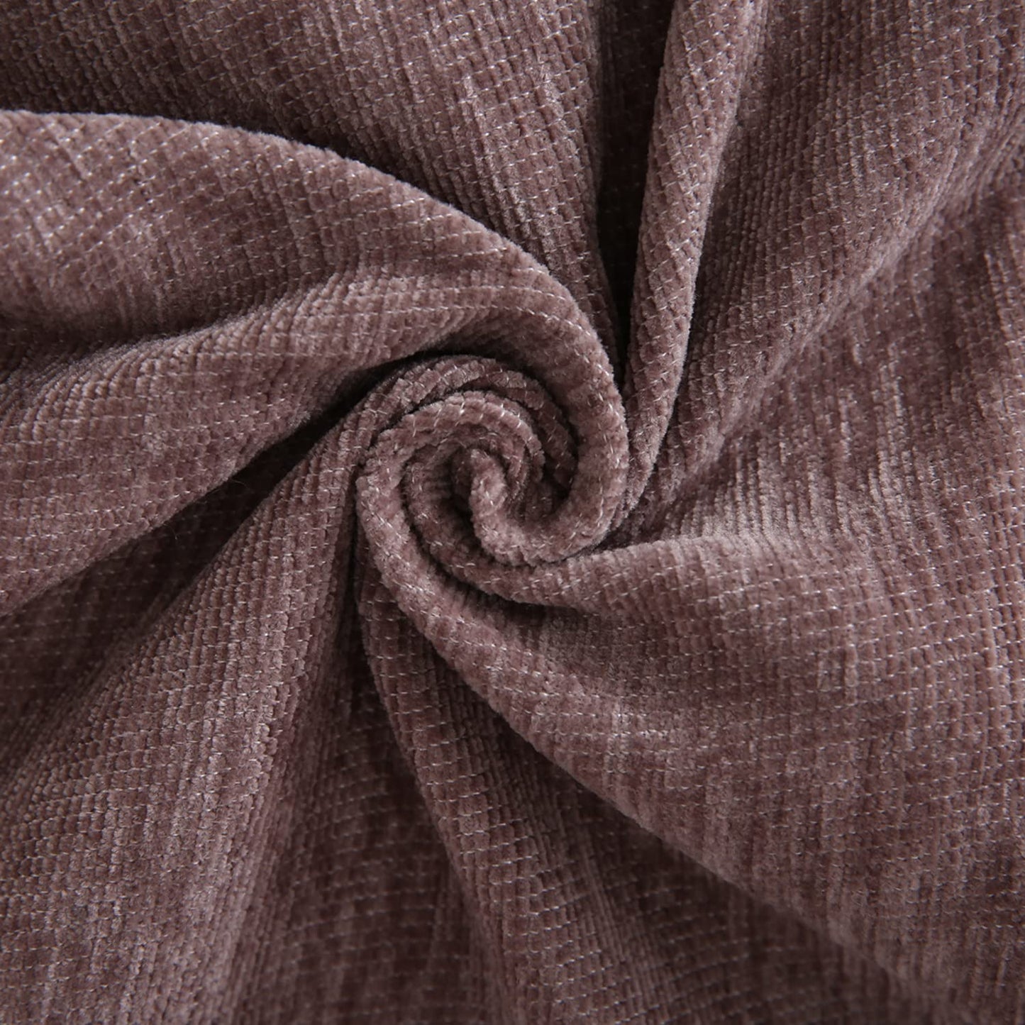 Breathable, soft Brown colour chenille sofa throw