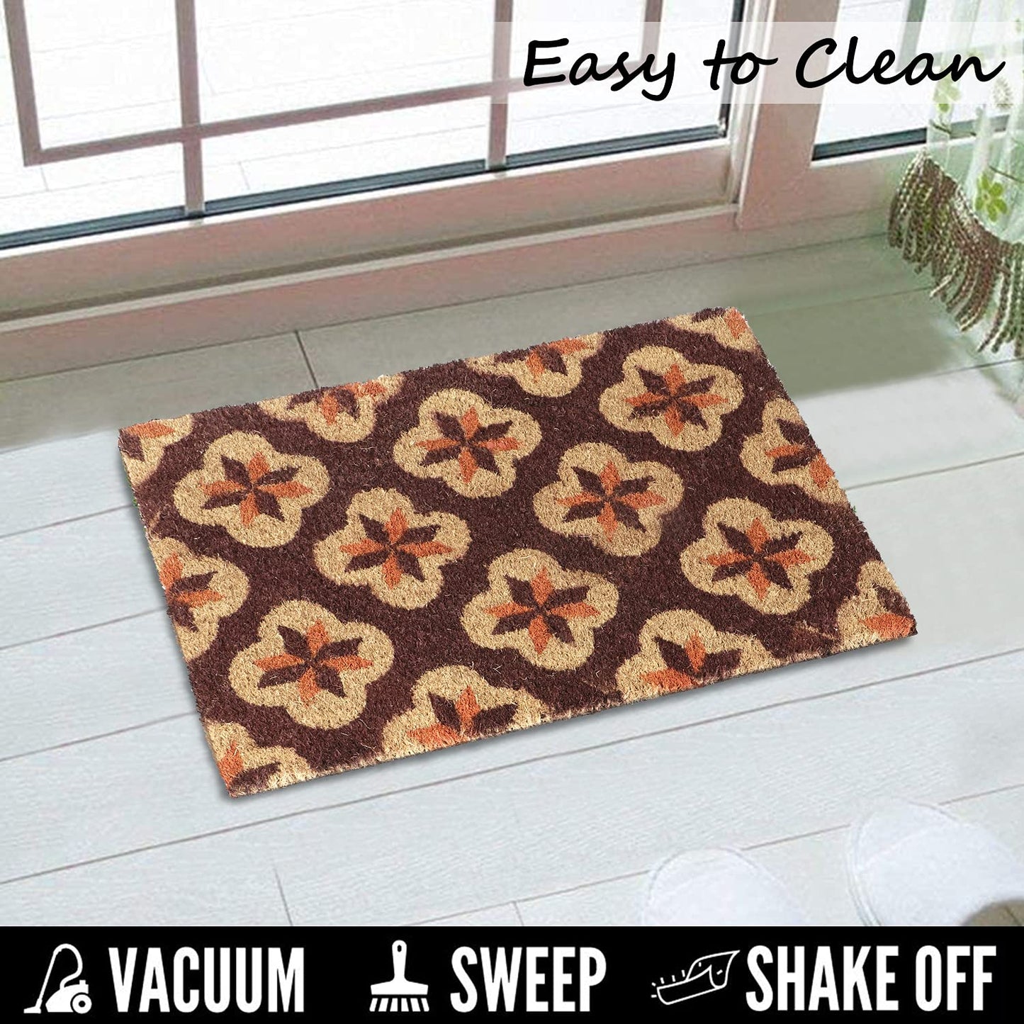 Coir Entrance Door Mat with Anti-Slip PVC Backing