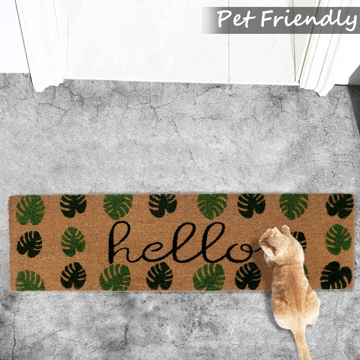 Coir Entrance Door Mat with Anti-Slip PVC Backing