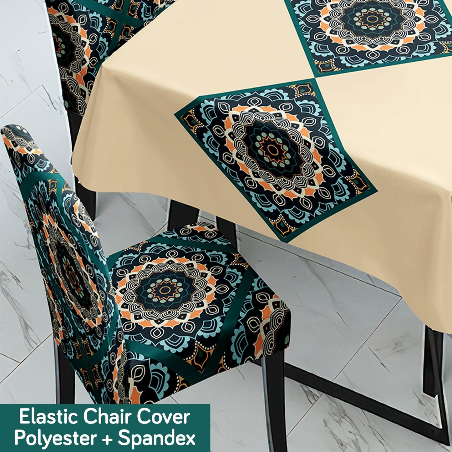Buff Brown Dining Set Cover | 4/6 Seater