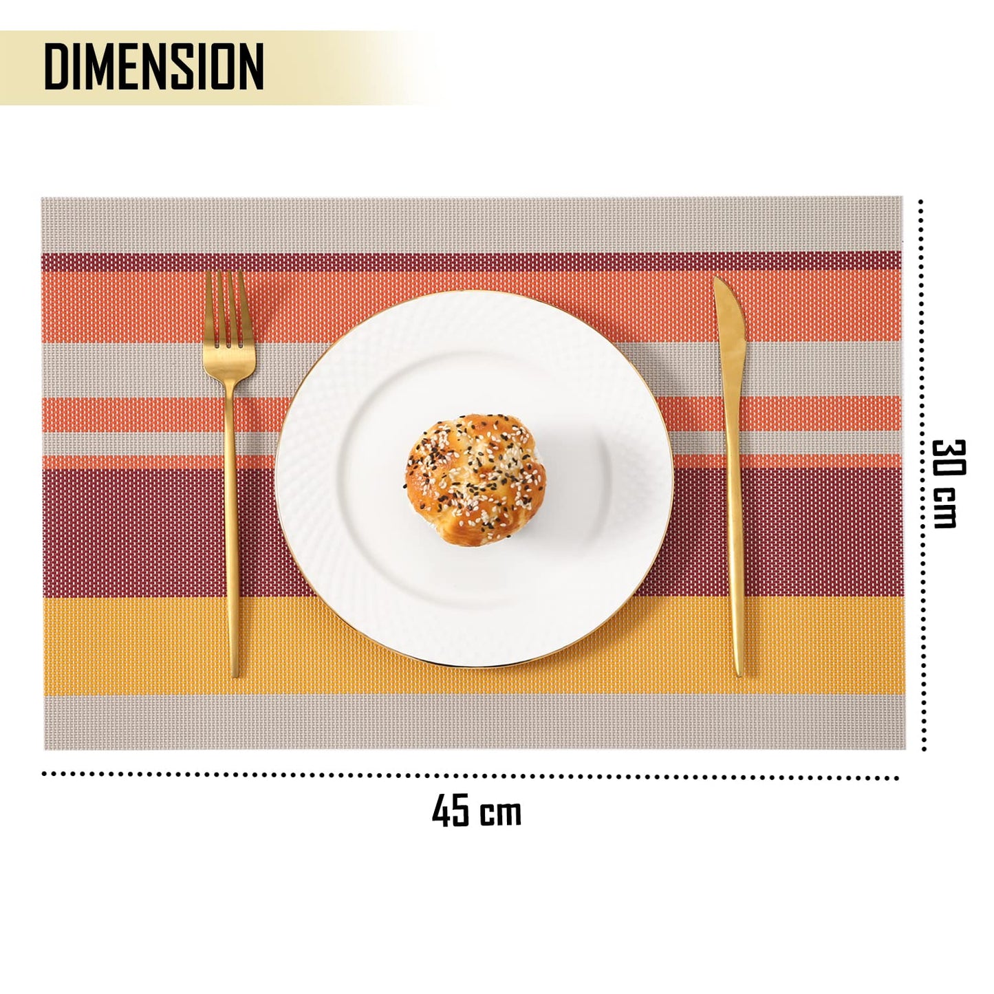 PVC Dining Table Mats, Multicolour