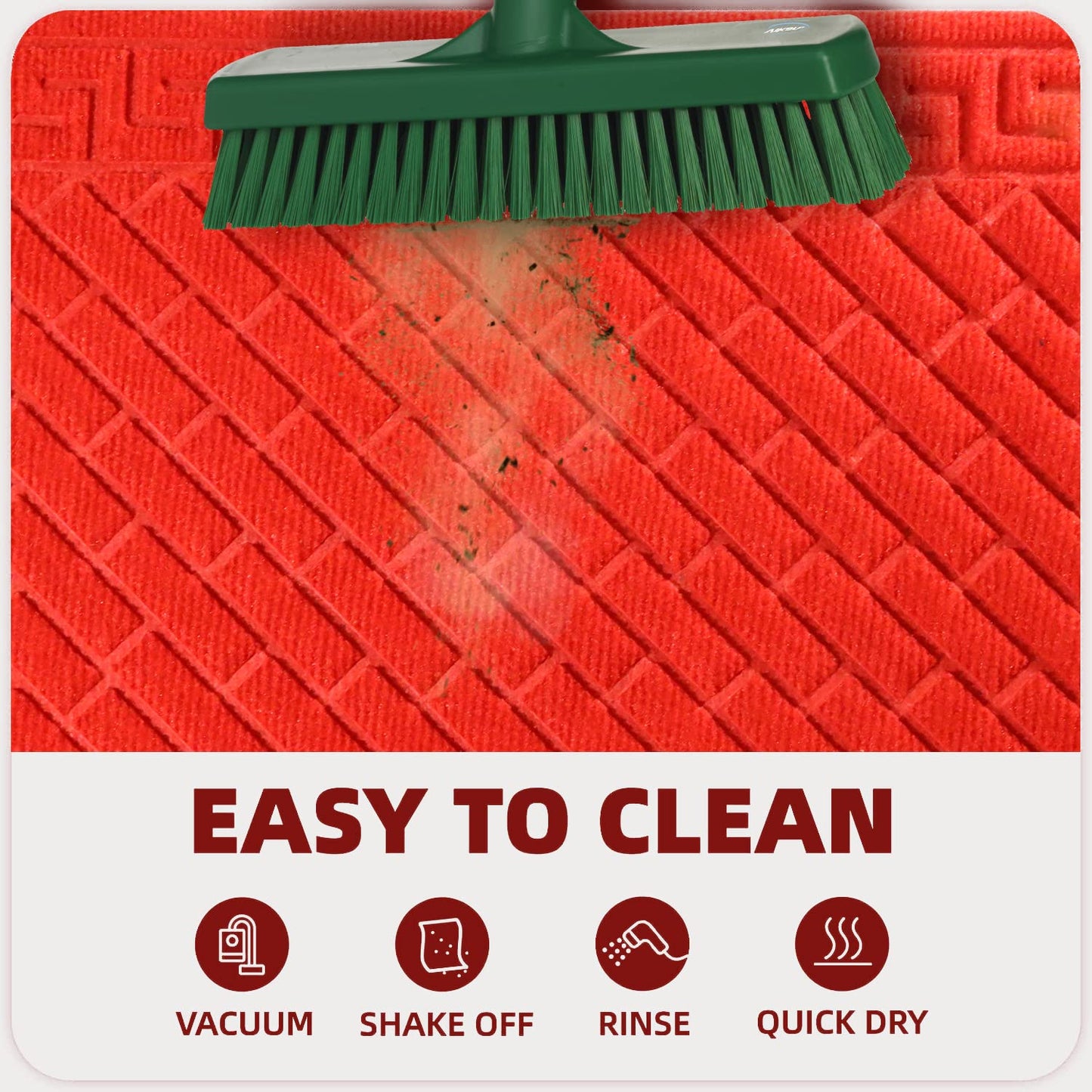 Polypropylene Outdoor mat for Entrance, Welcome mat floor mat, Red