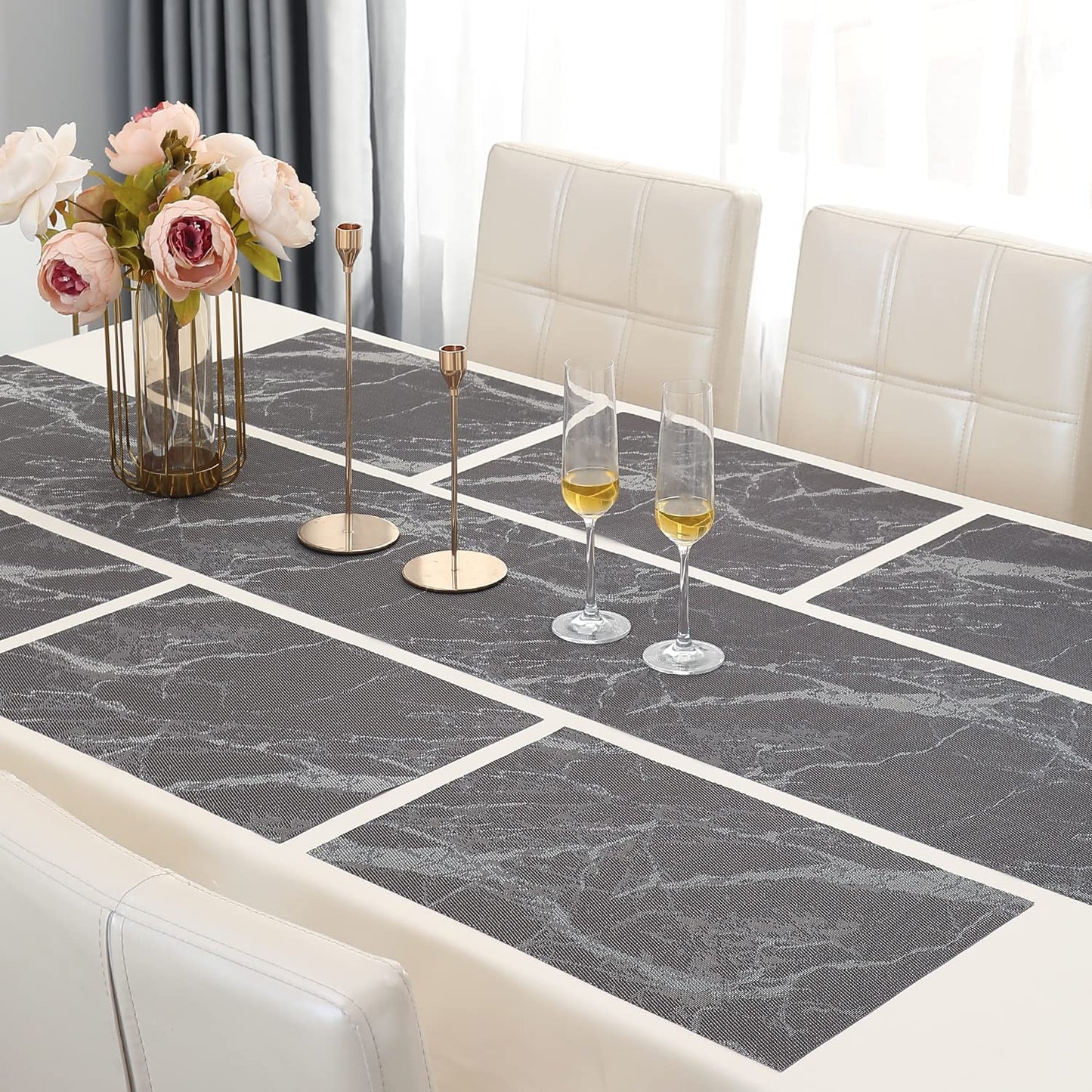 PVC Dining Table Mats, Espresso Brown