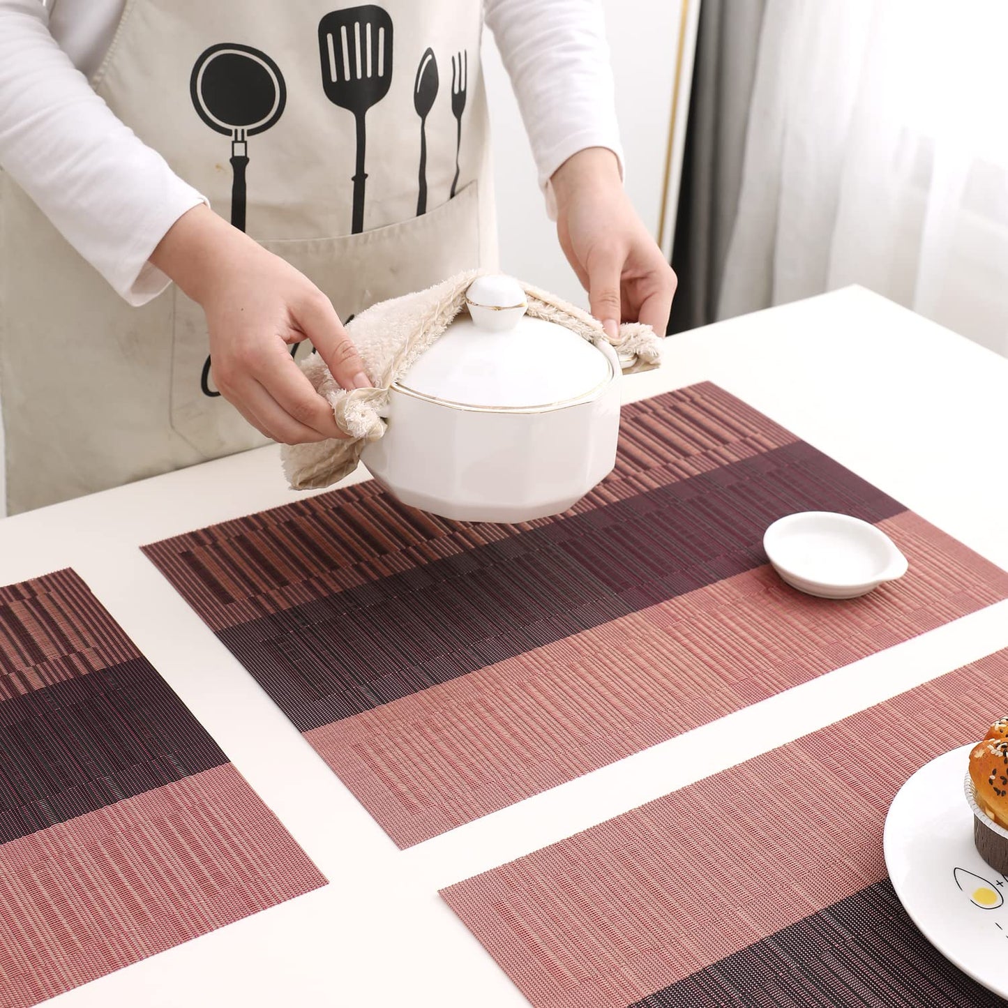 PVC Dining Table Mats, Wine