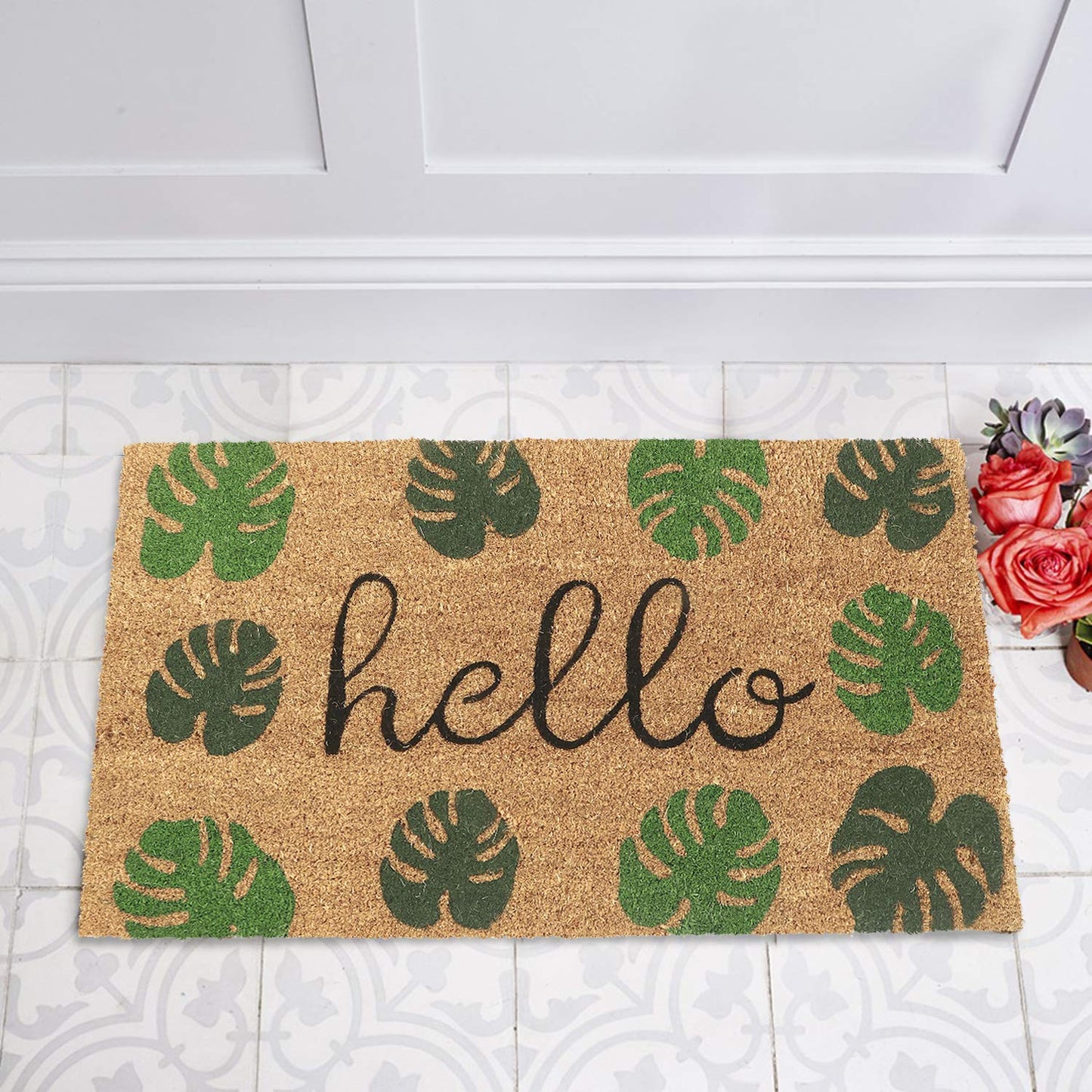 Coir Entrance Door Mat with Anti-Slip PVC Backing