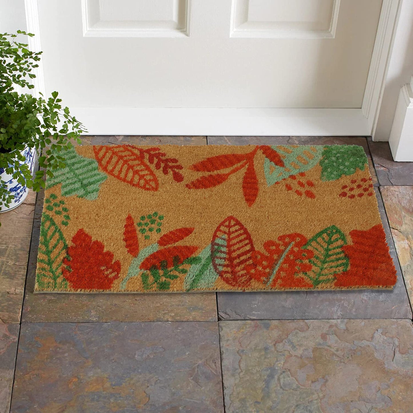 Coir Entrance Door Mat with Anti-Slip PVC Backing