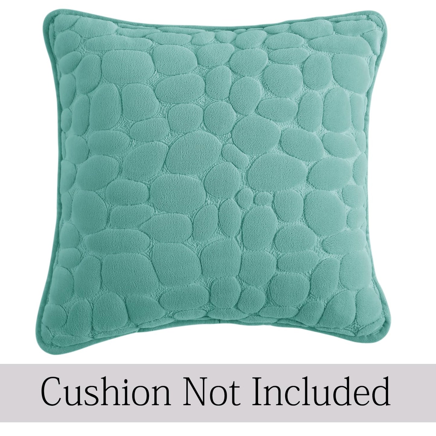 Buy Fog Blue Colour Premium Zippered Pebble Texture Milk Velvet Cushion Covers | Square Pillows