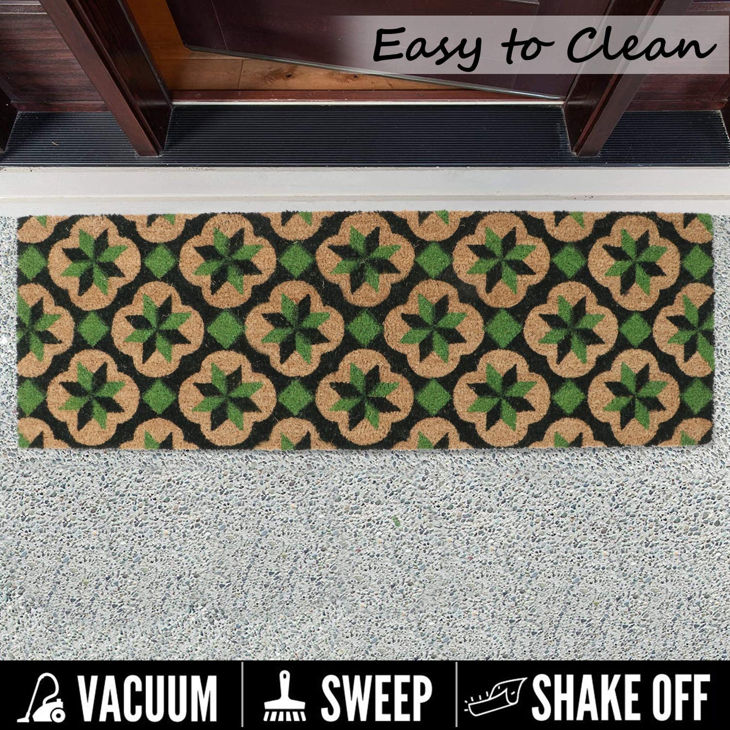 Coir Entrance Door Mat with Anti-Slip PVC Backing