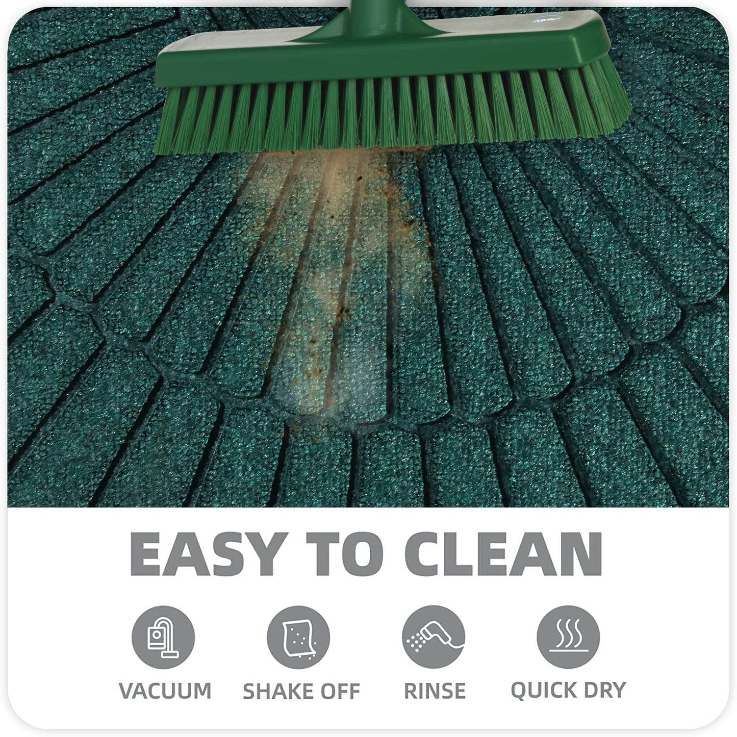 45X75cm Polypropylene Outdoor mat Half Circle Pattern for Entrance Doormat, Welcome mat, Green