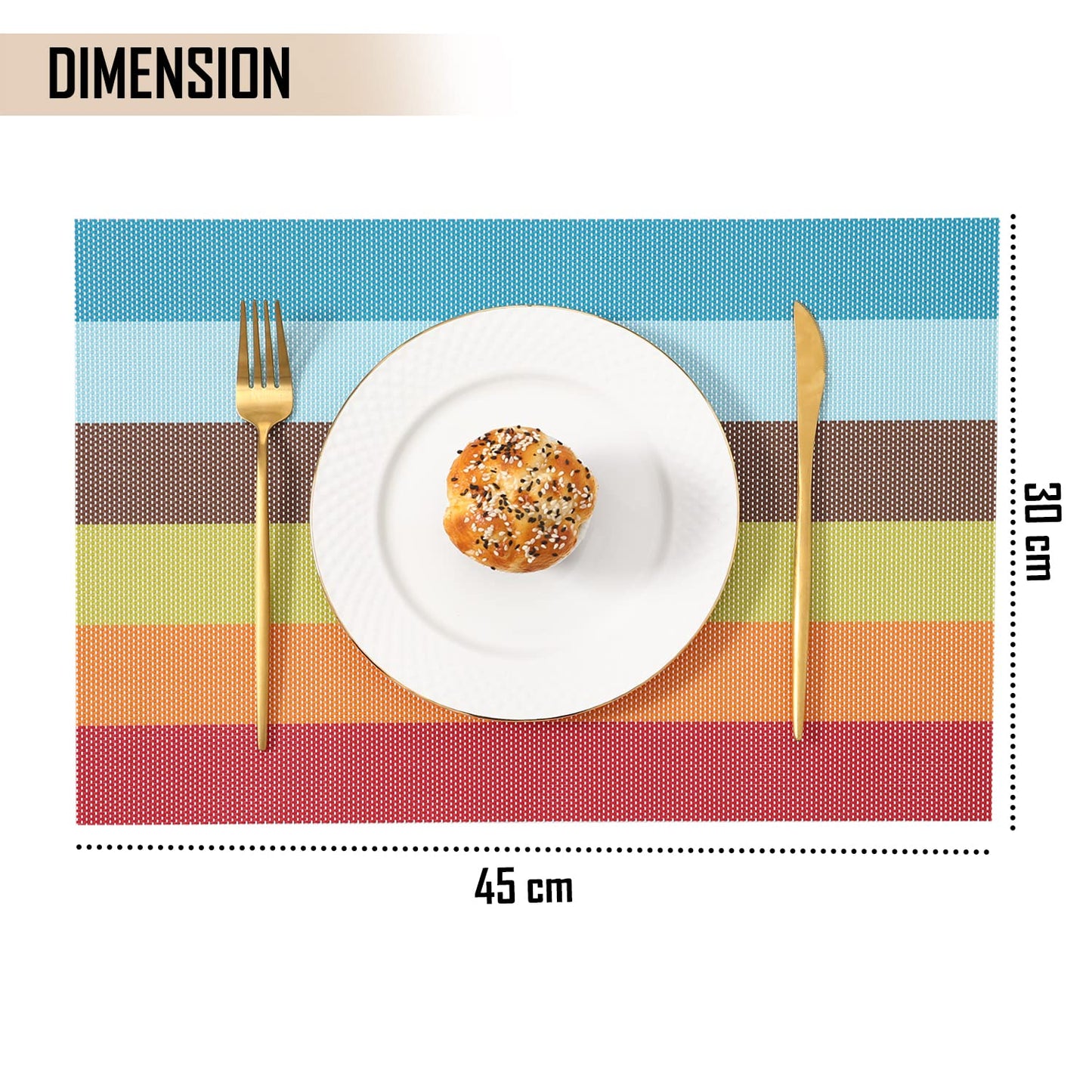 PVC Dining Table Mats, Multicolour