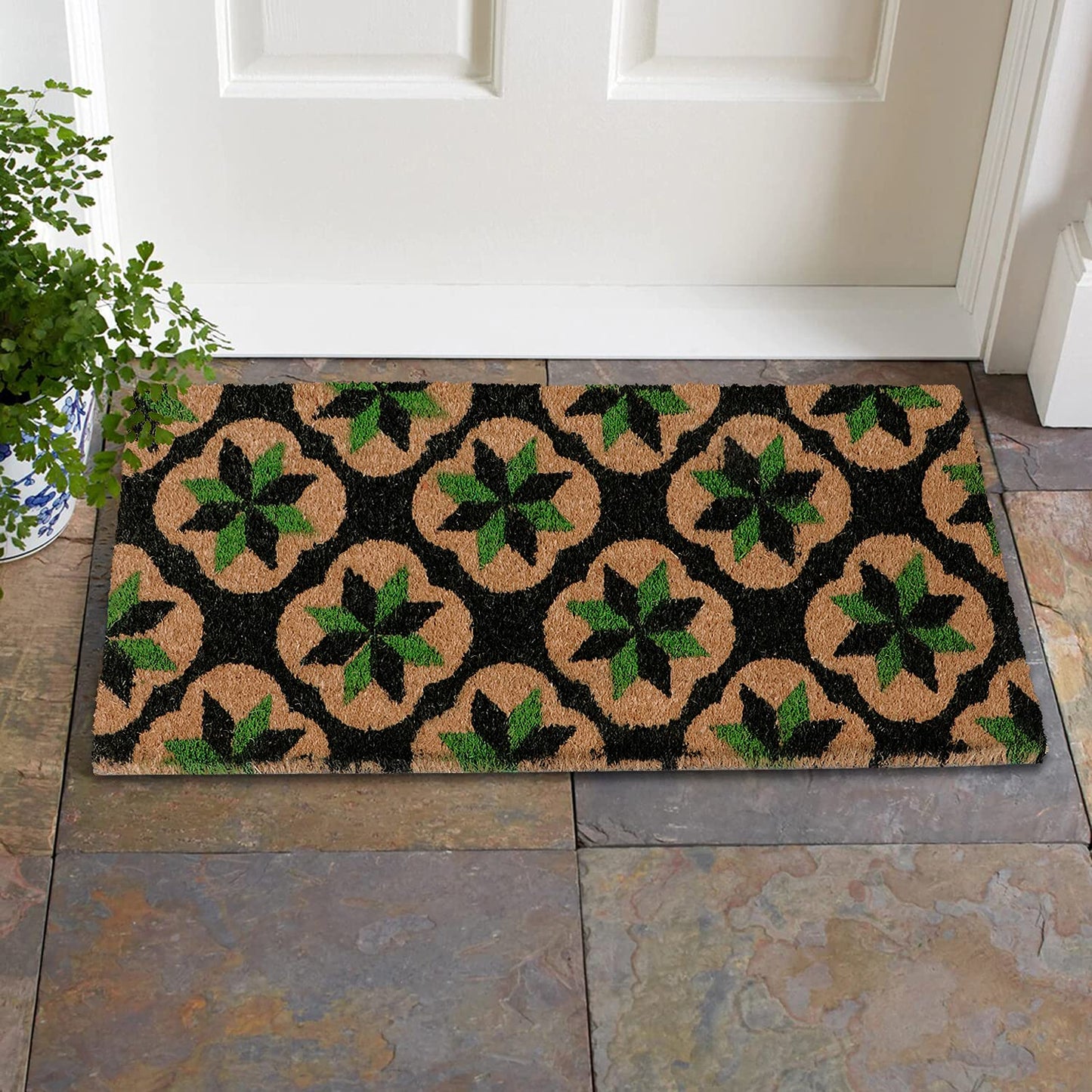Coir Entrance Door Mat with Anti-Slip PVC Backing