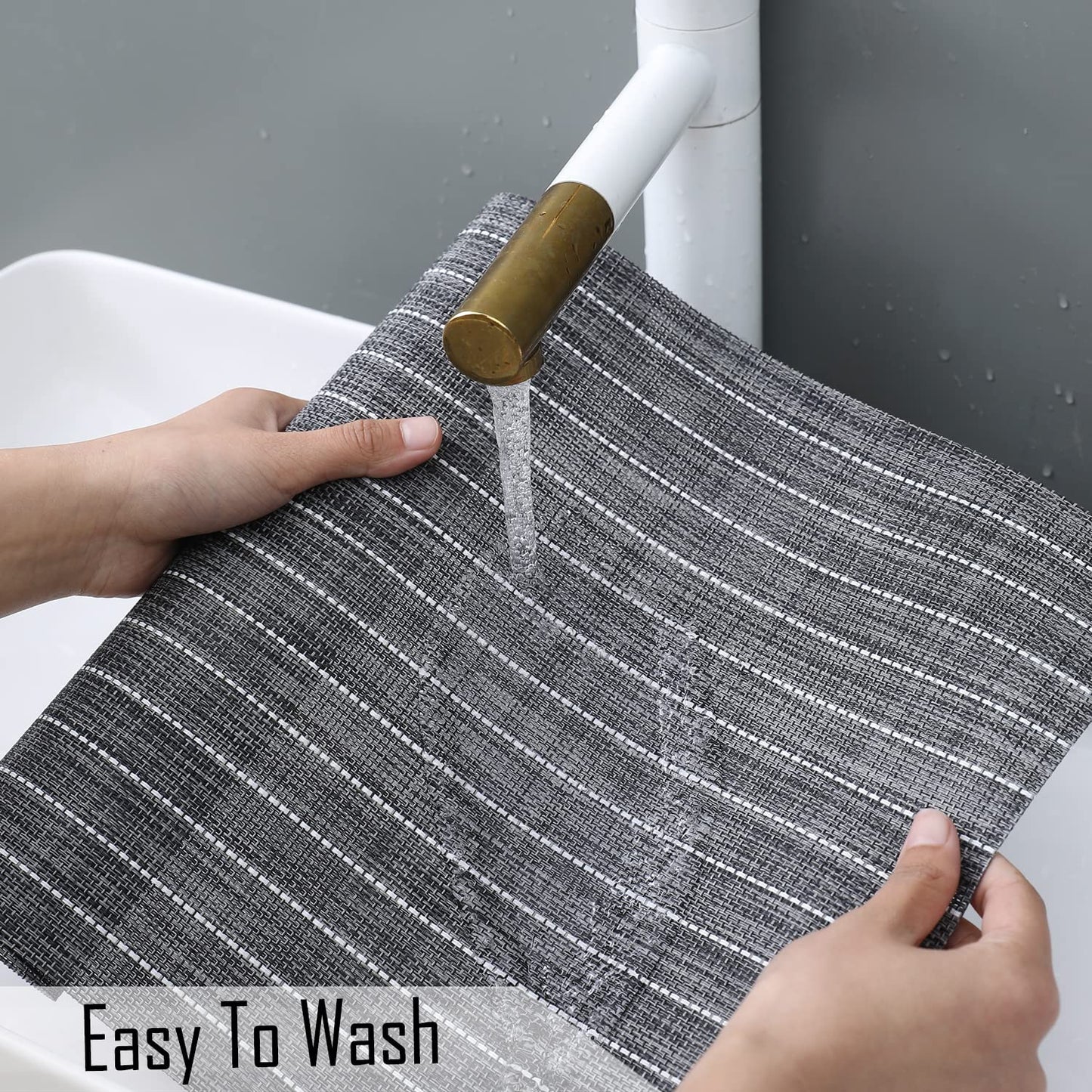 PVC Dining Table Mats, Grey