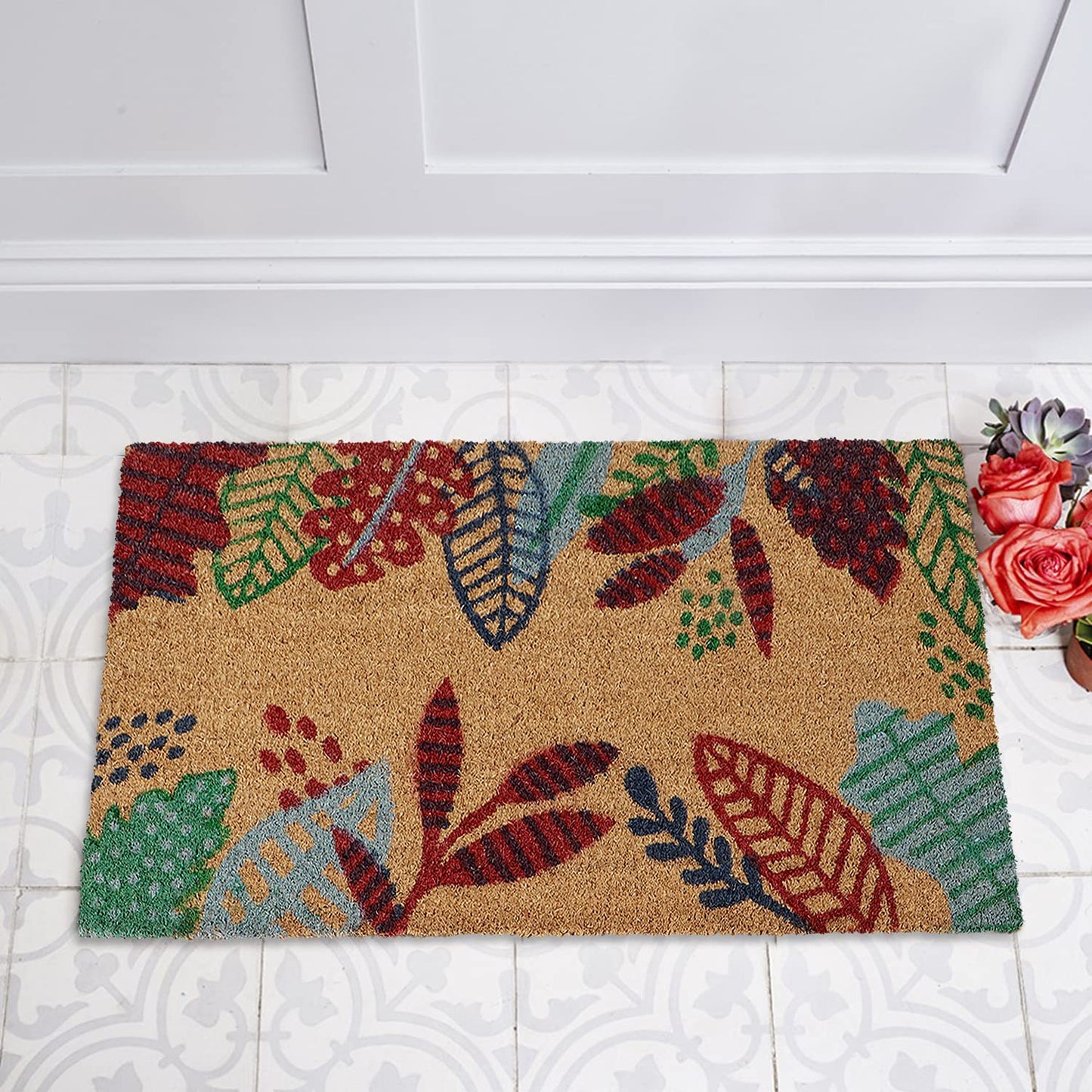 Coir Entrance Door Mat with Anti-Slip PVC Backing