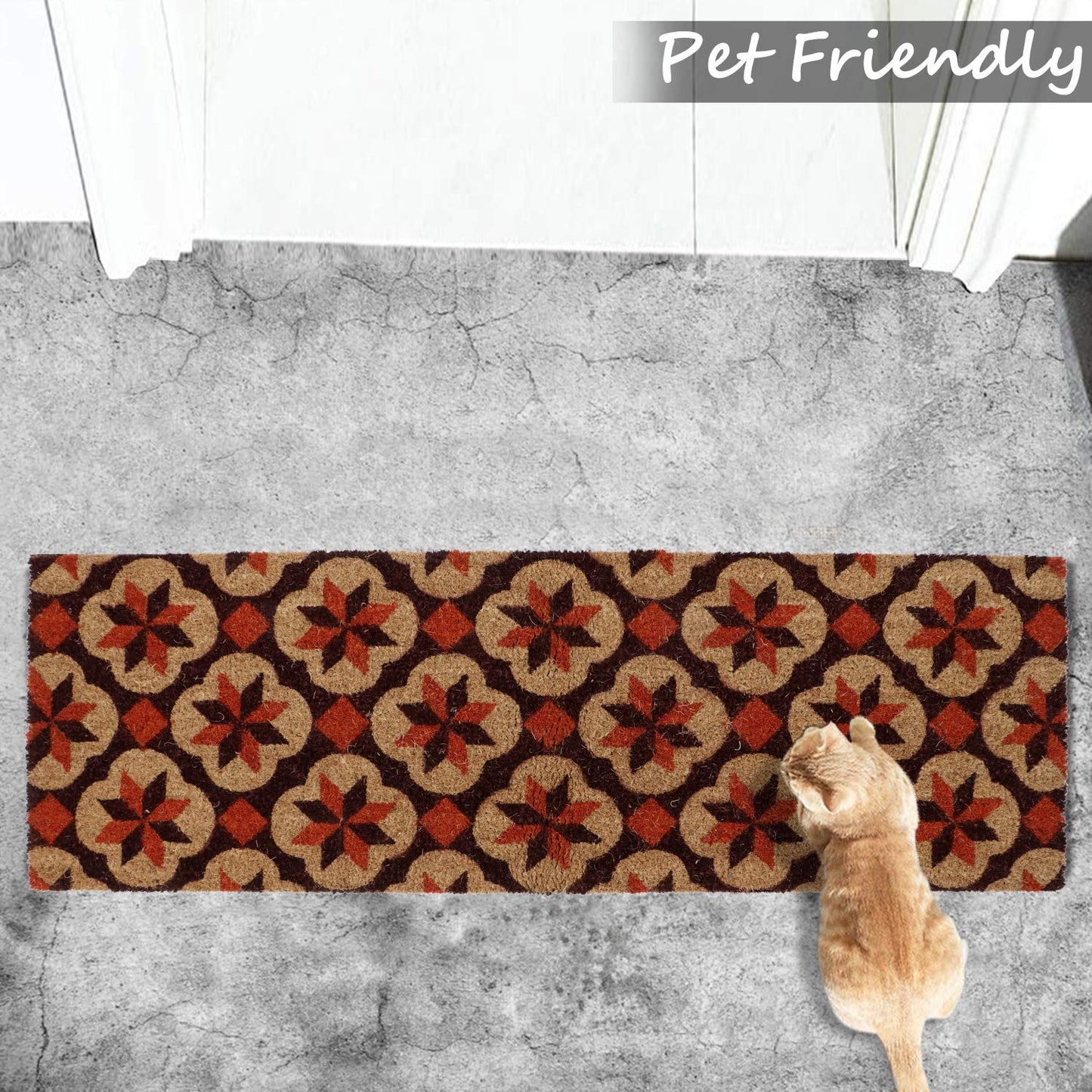 Coir Entrance Door Mat with Anti-Slip PVC Backing