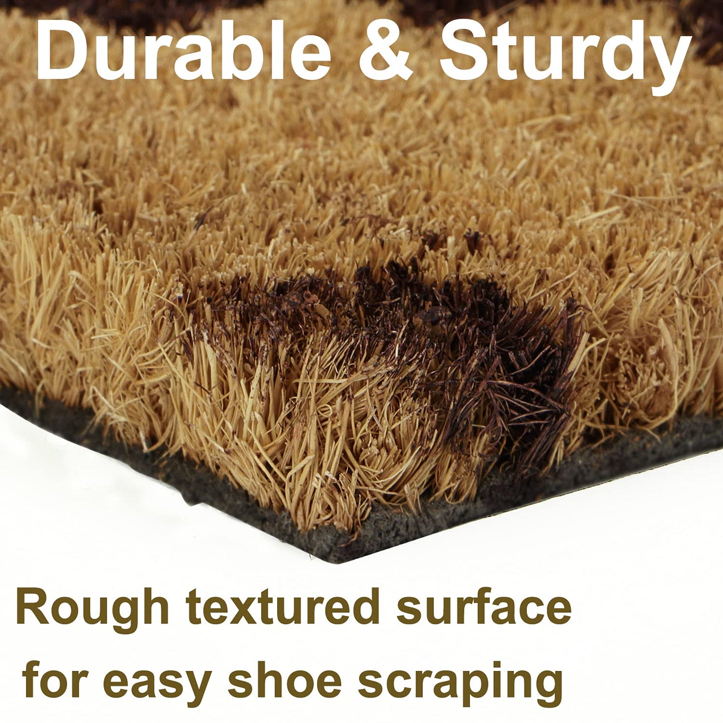 Coir Entrance Door Mat with Anti-Slip PVC Backing