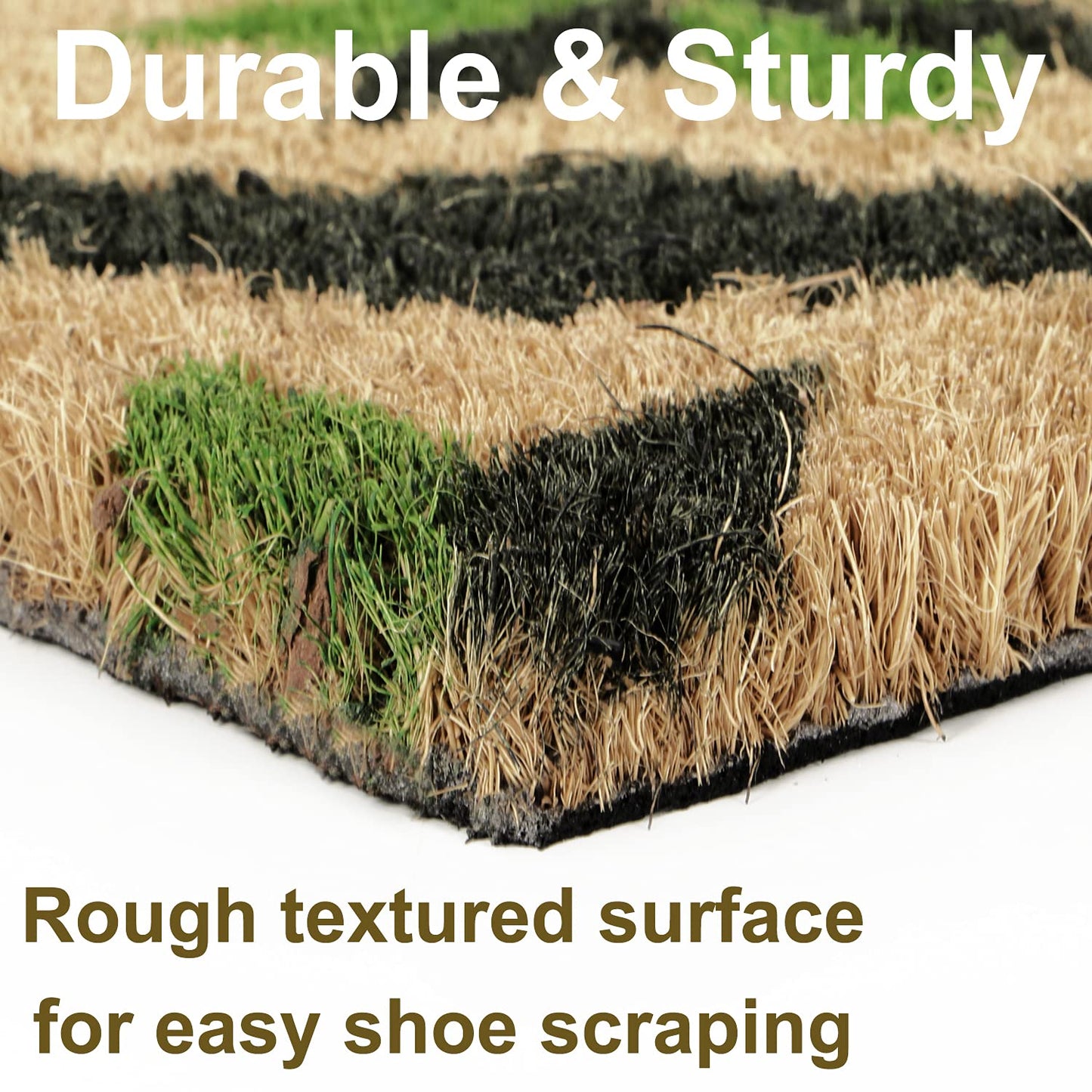 Coir Entrance Door Mat with Anti-Slip PVC Backing