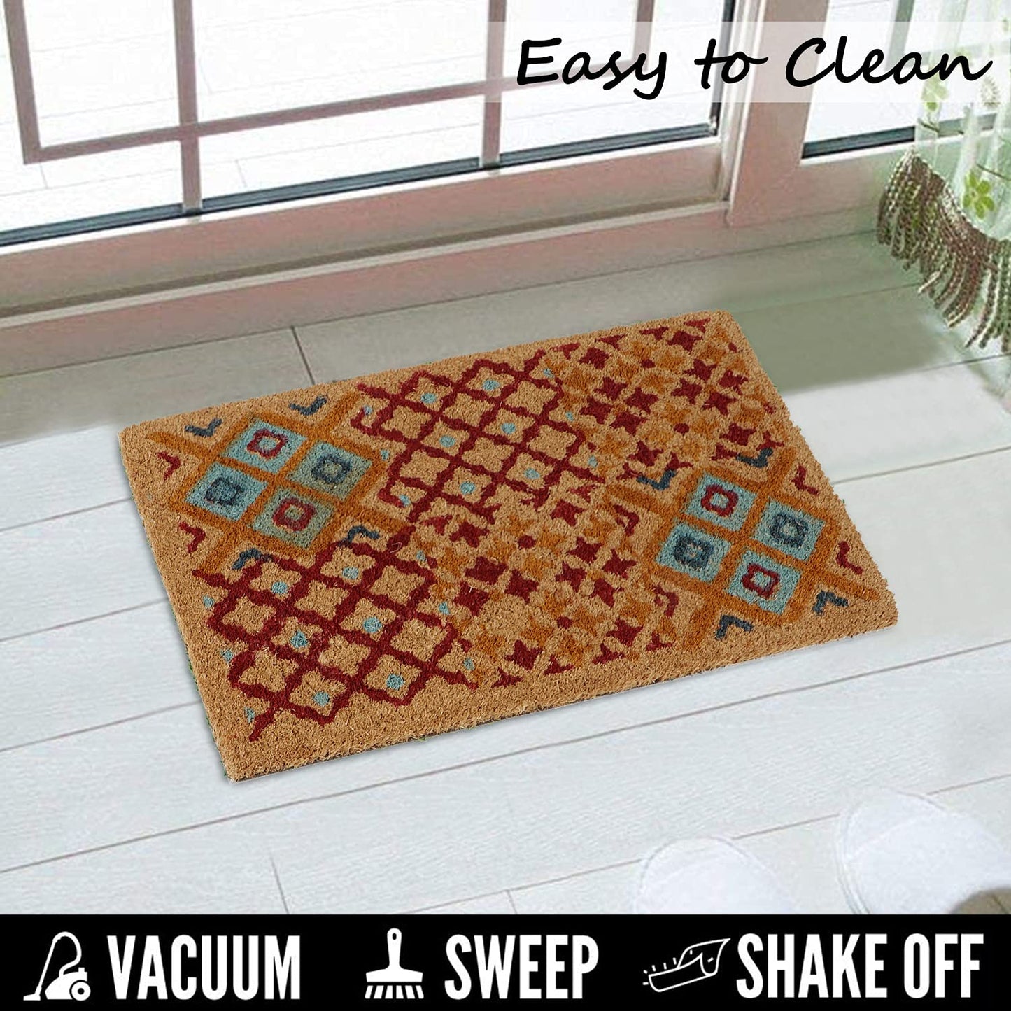 Coir Entrance Door Mat with Anti-Slip PVC Backing