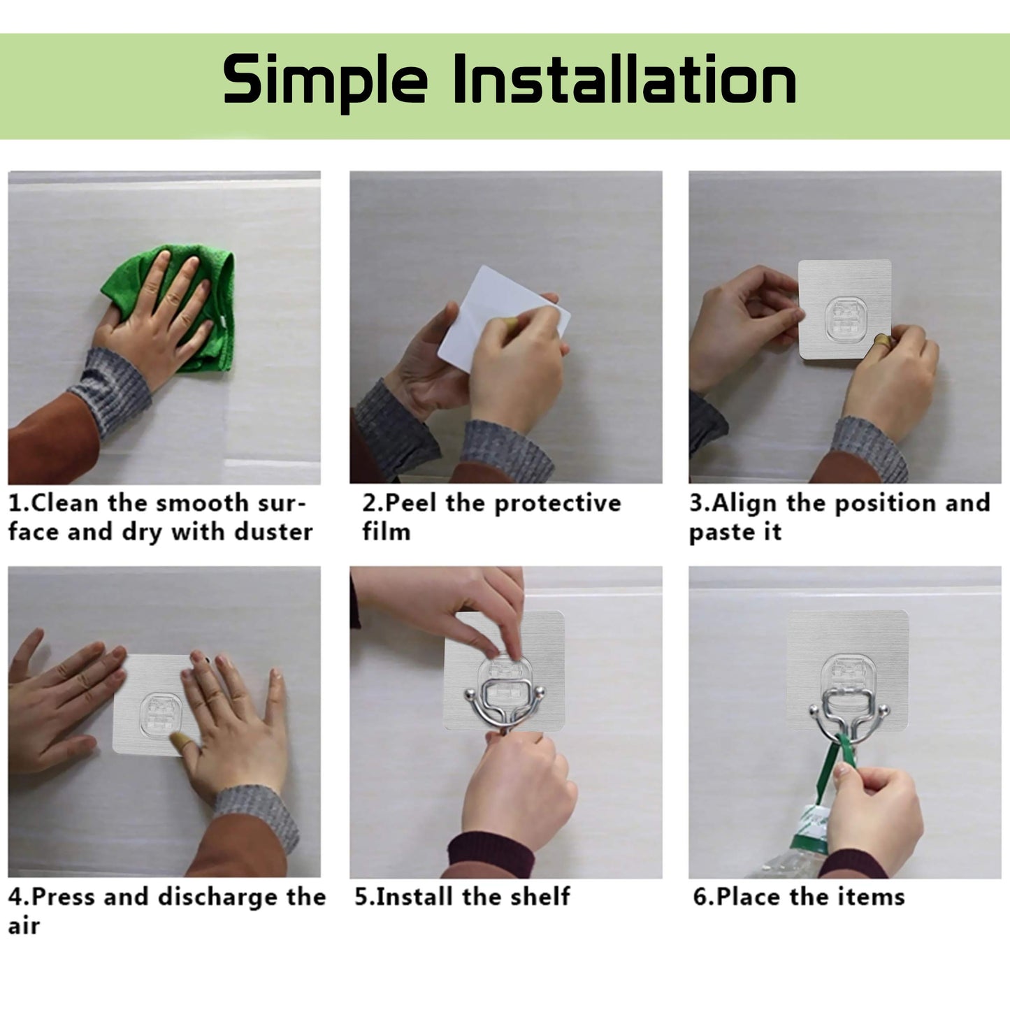 Magic Sticker Series Strong Adhesive Hooks, 4 Pieces