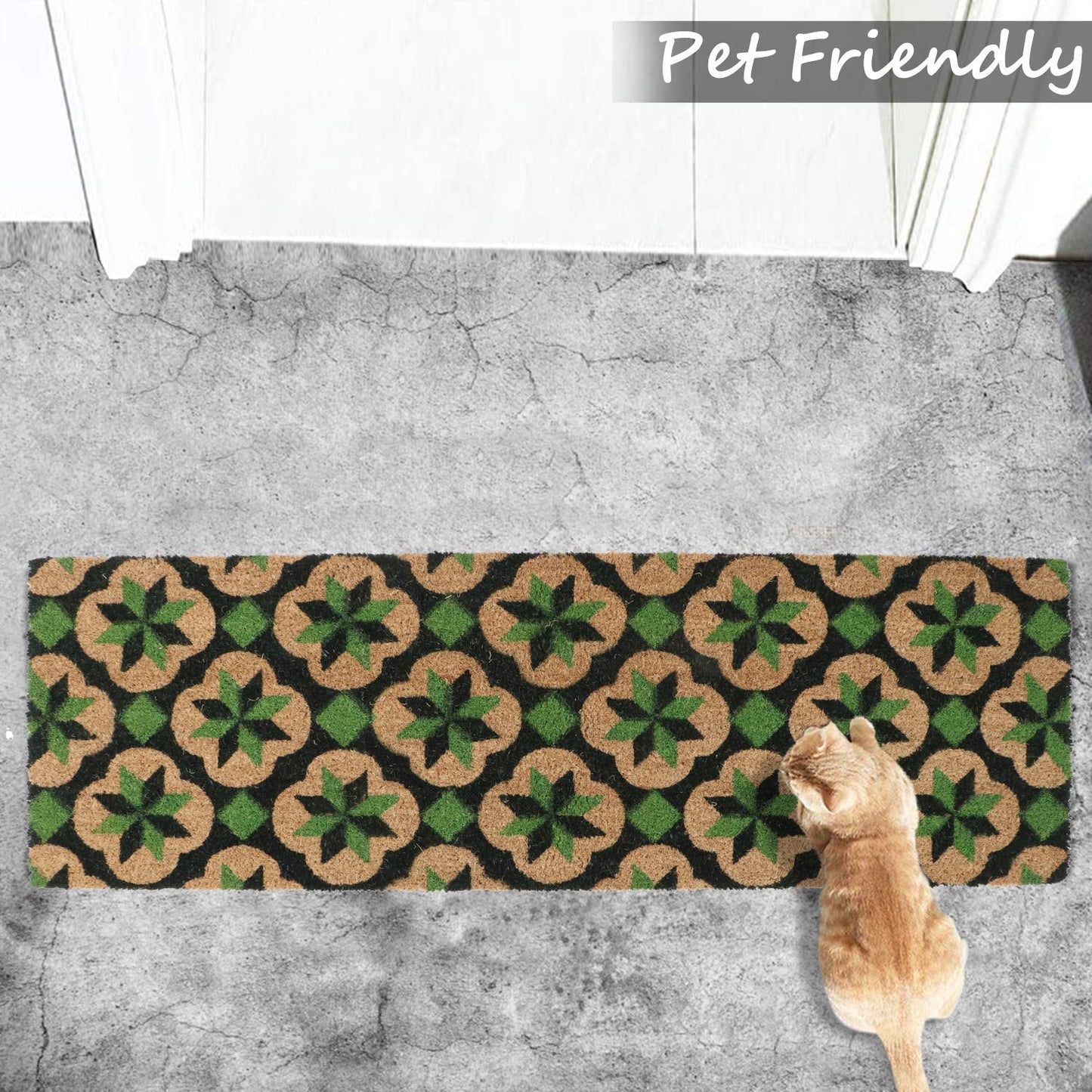 Coir Entrance Door Mat with Anti-Slip PVC Backing